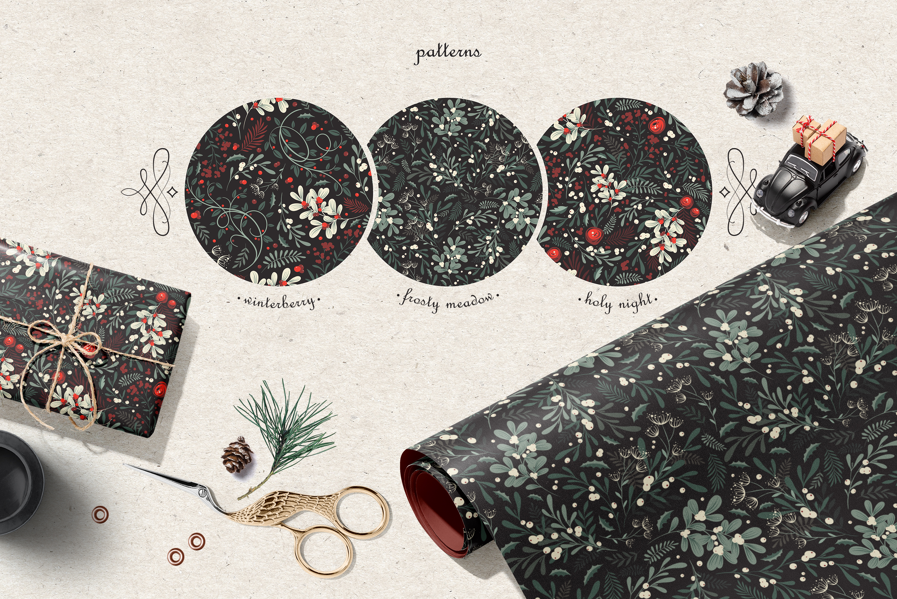 Winter Foliage // Коллекция зимнего клипарта — Изображение №4 — Иллюстрация, Графика на Dprofile