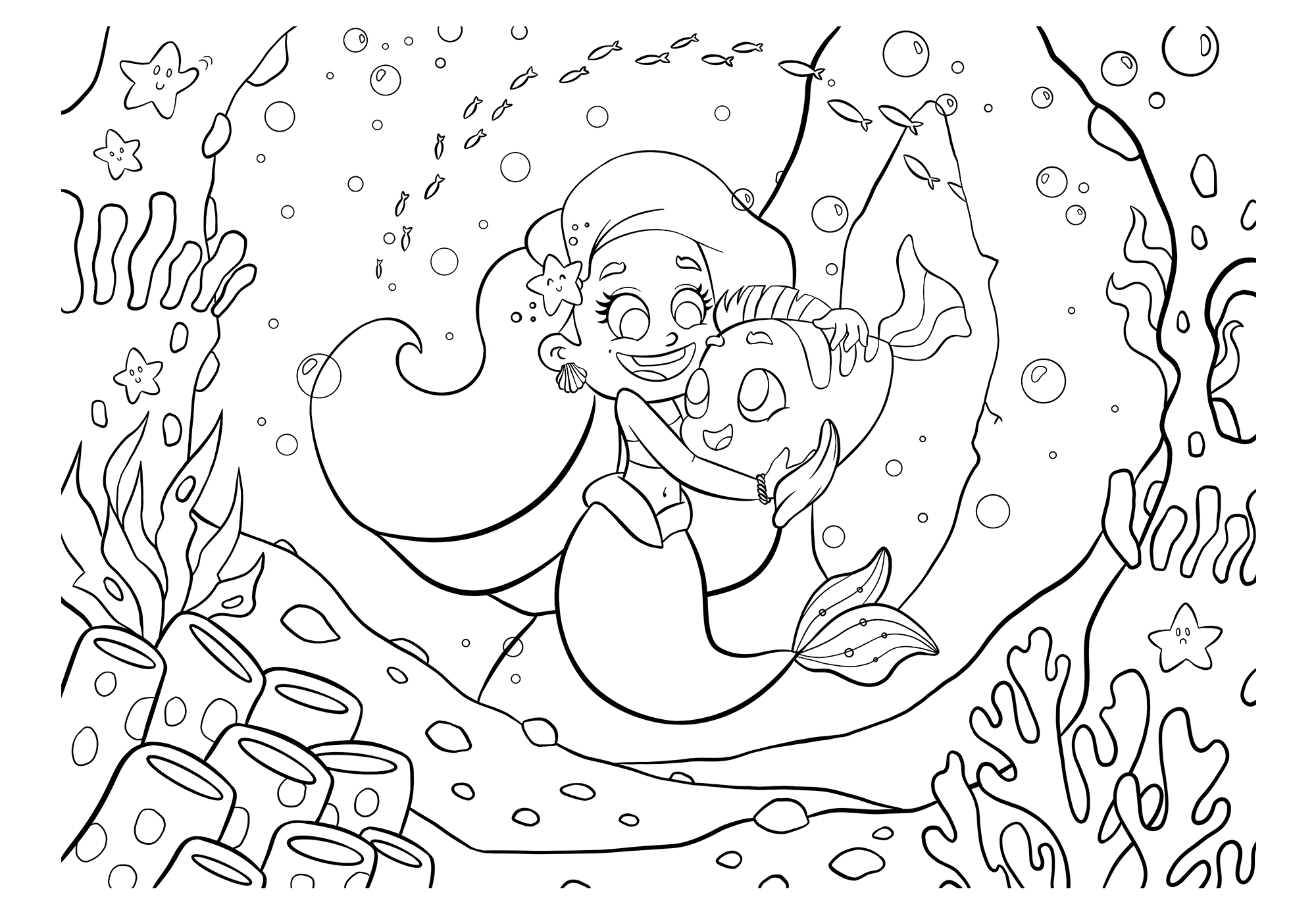 Раскраска "Принцессы Disney" — Изображение №5 — Иллюстрация, Графика на Dprofile