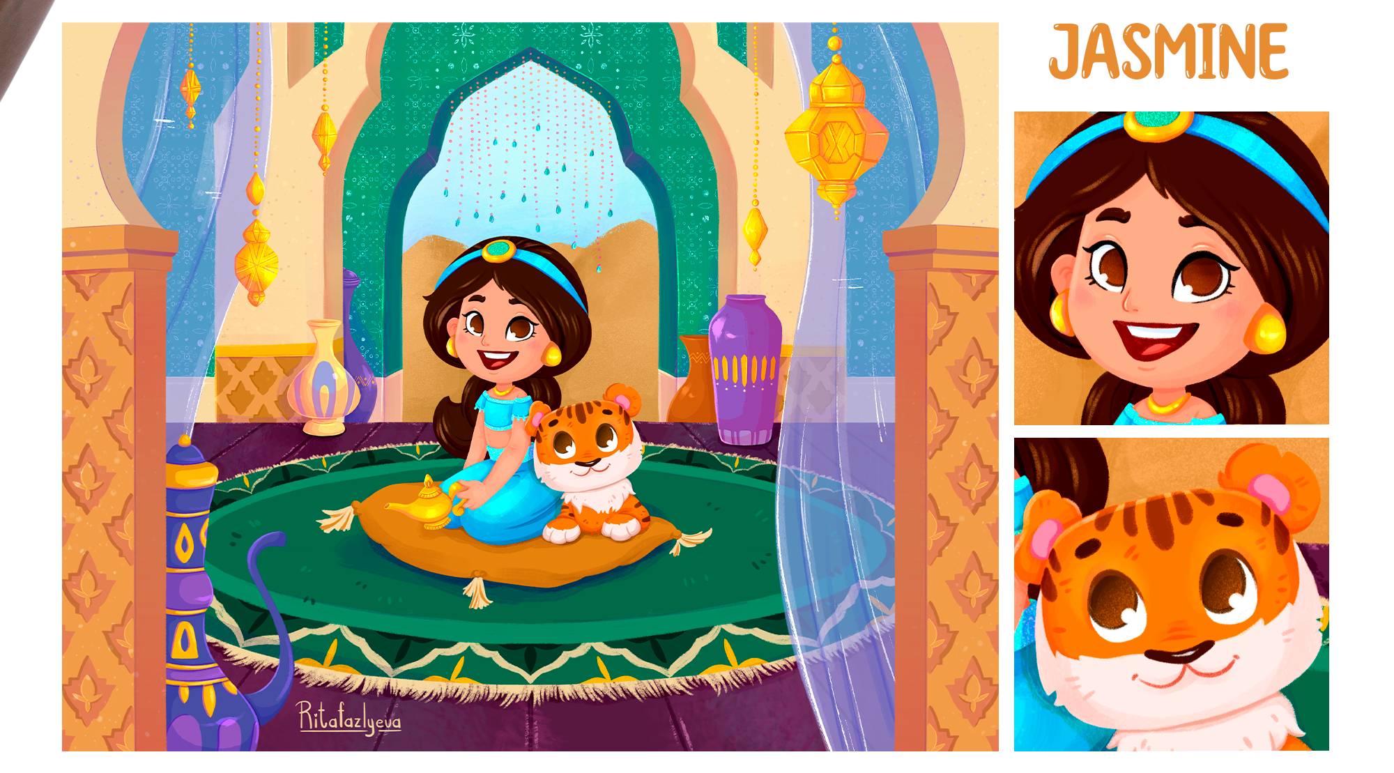 Раскраска "Принцессы Disney" — Изображение №2 — Иллюстрация, Графика на Dprofile