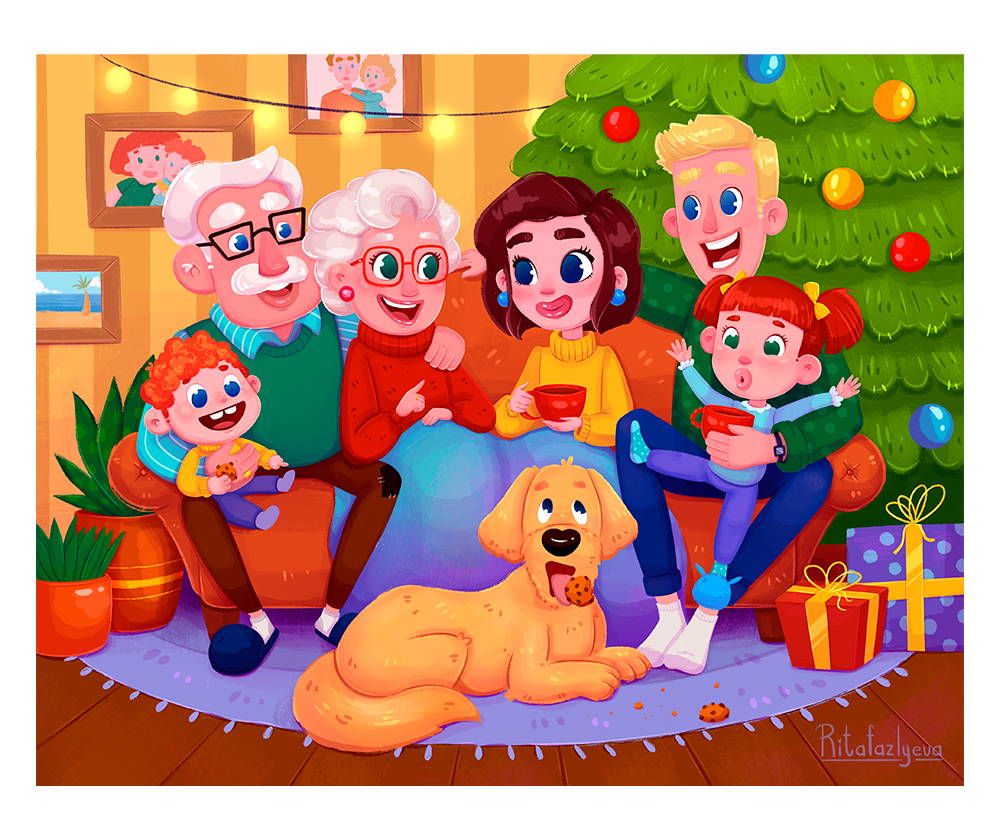 Иллюстрация "Семья" — Изображение №1 — Иллюстрация на Dprofile