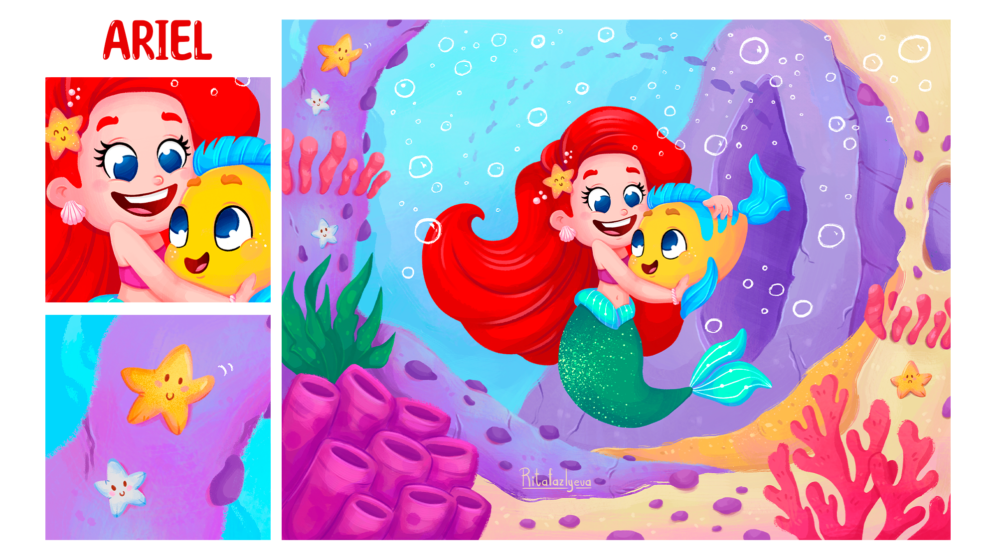 Раскраска "Принцессы Disney" — Изображение №4 — Иллюстрация, Графика на Dprofile