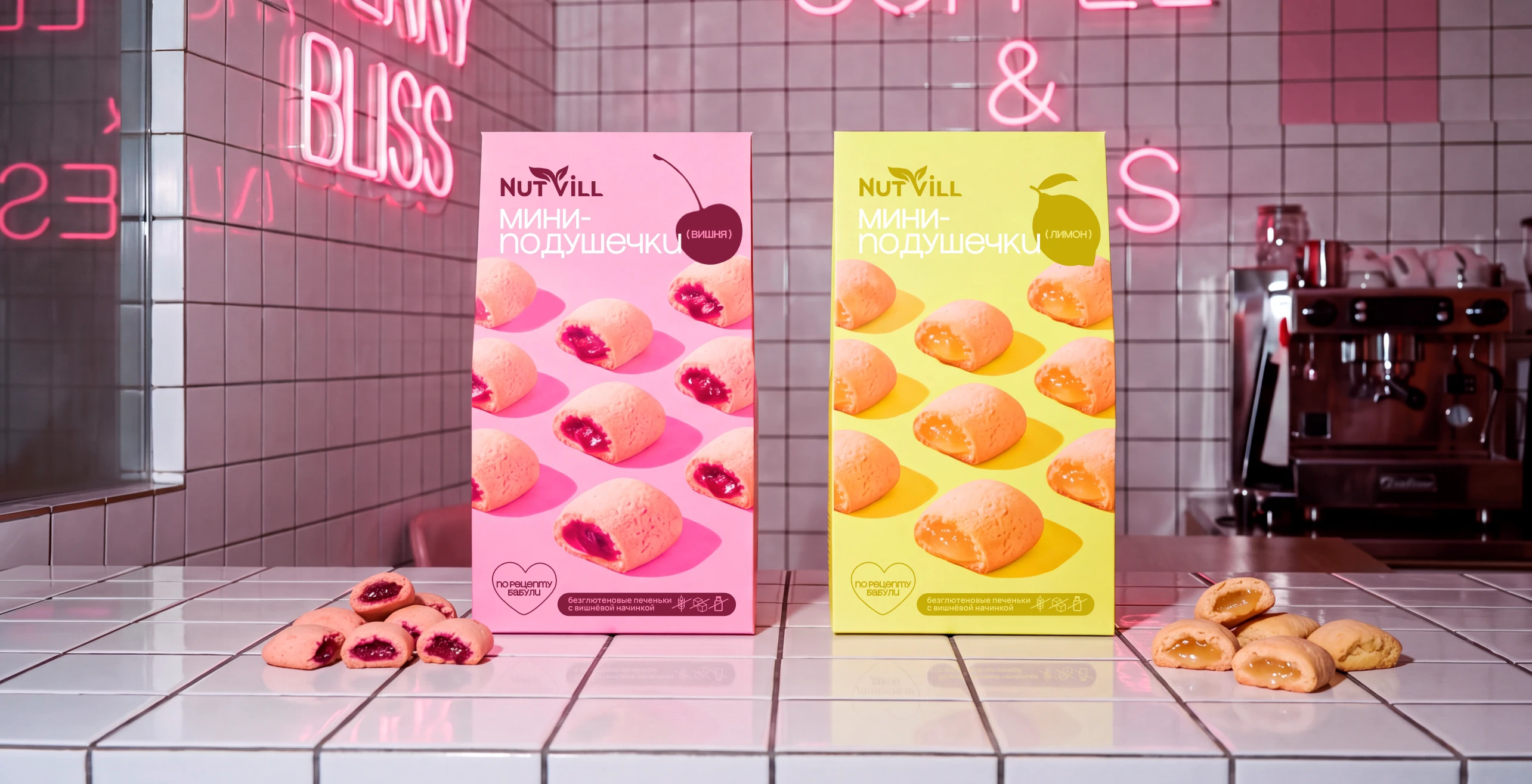 Упаковка ПЕЧЕНЬЕ NUTVILL cookie package — Изображение №8 — Брендинг, Графика на Dprofile