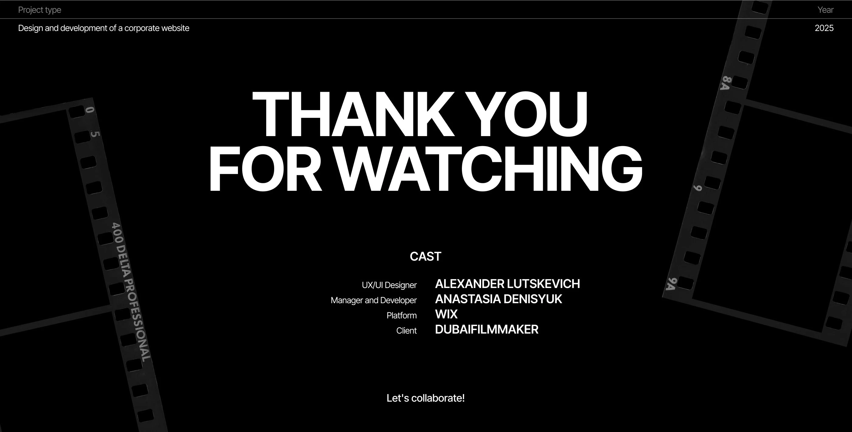 Dubaifilmmaker | Corporate website development — Изображение №9 — Интерфейсы, Анимация на Dprofile