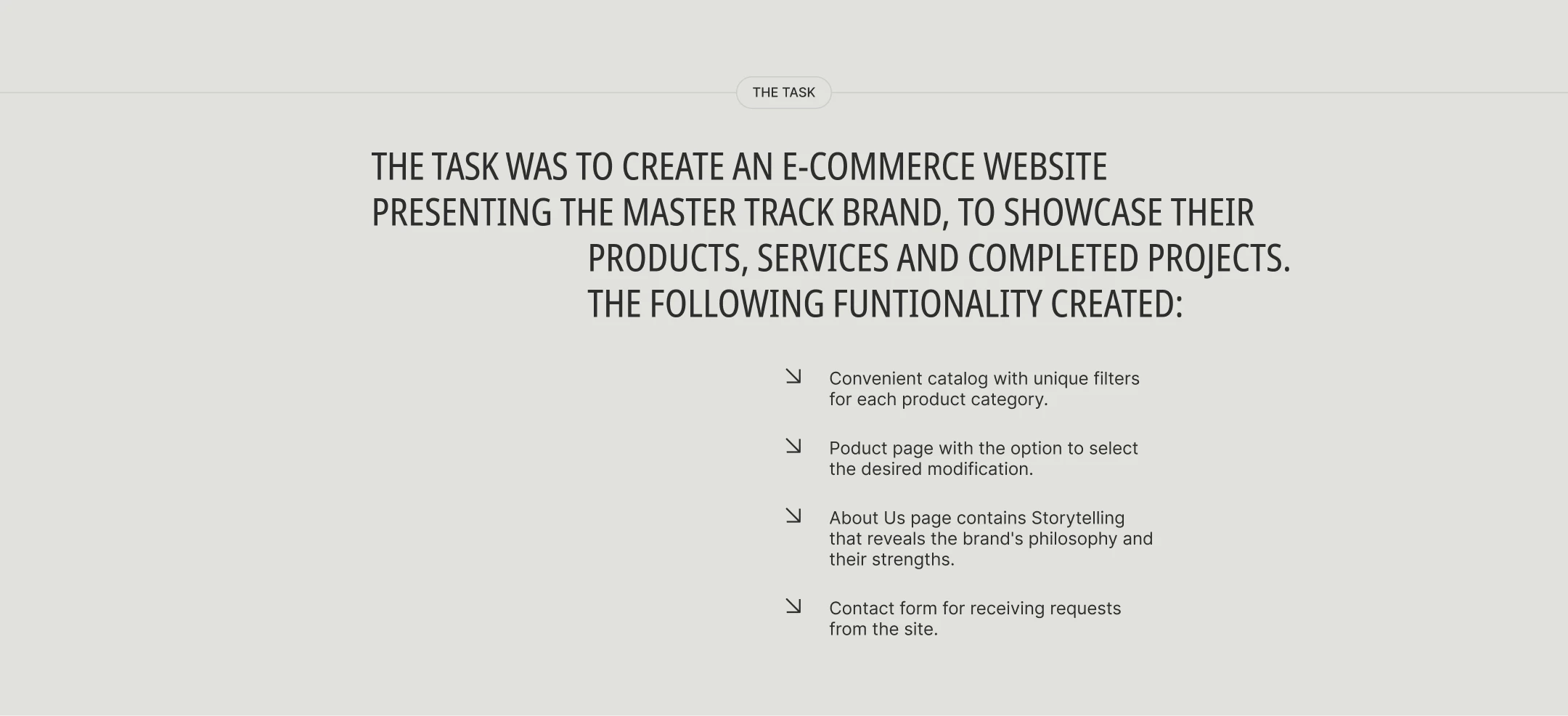 Интернет-магазин для бренда трекового освещения Master Track — Изображение №2 — Интерфейсы, Иллюстрация на Dprofile