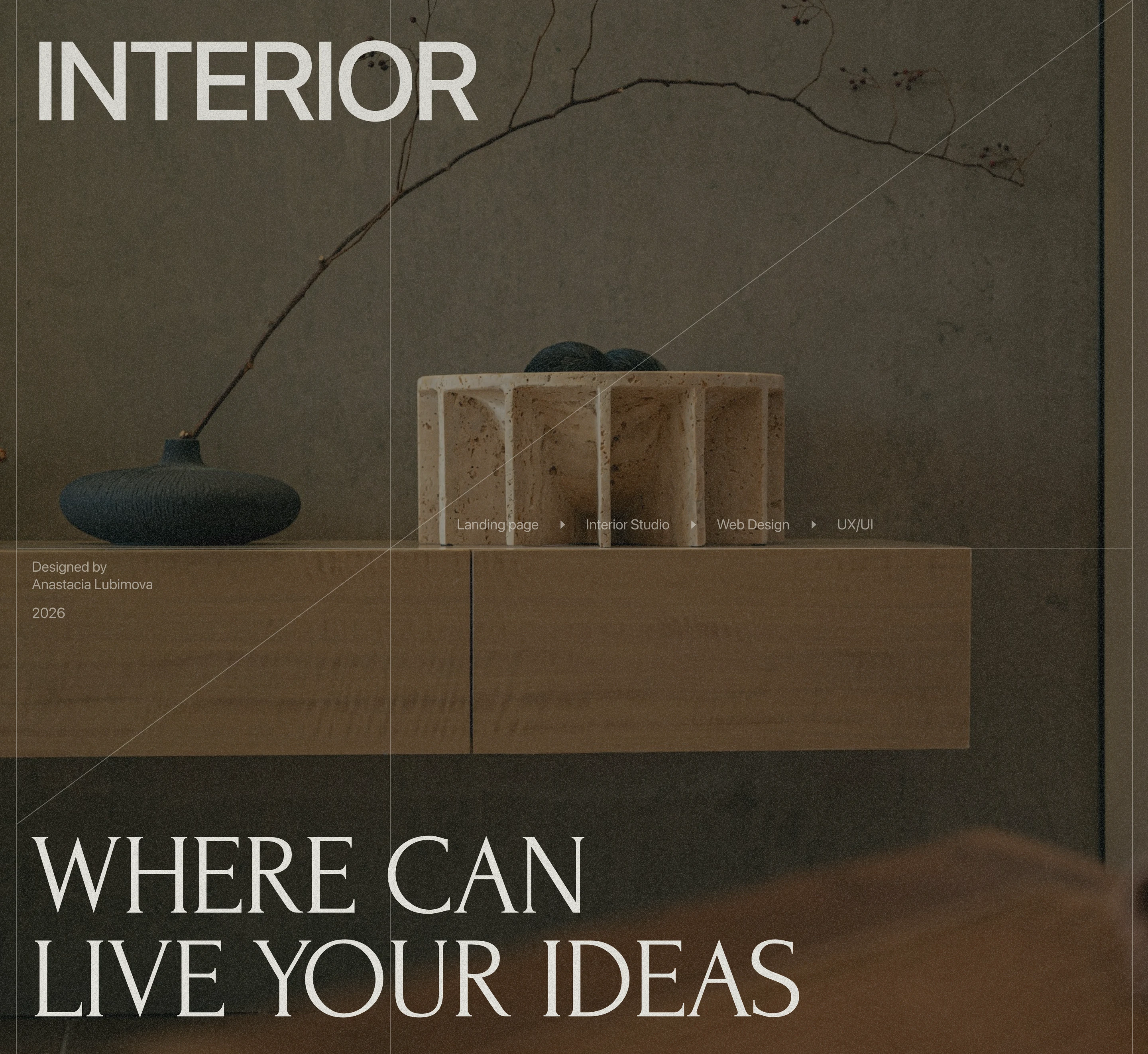 Interior & Architectural Design Studio | Landing page — Изображение №1 — Интерфейсы, Анимация на Dprofile