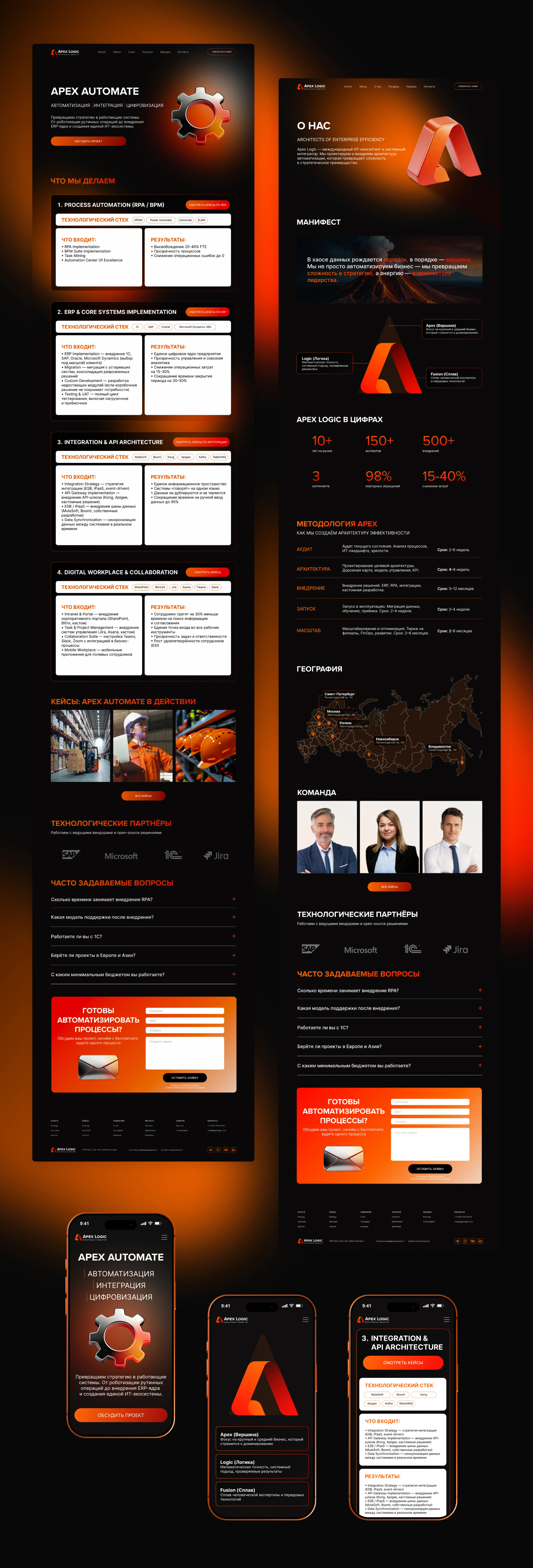 Apex Logic|Айдентика бренда, B2B-платформа и UX/UI Design — Изображение №16 — Интерфейсы, Брендинг на Dprofile