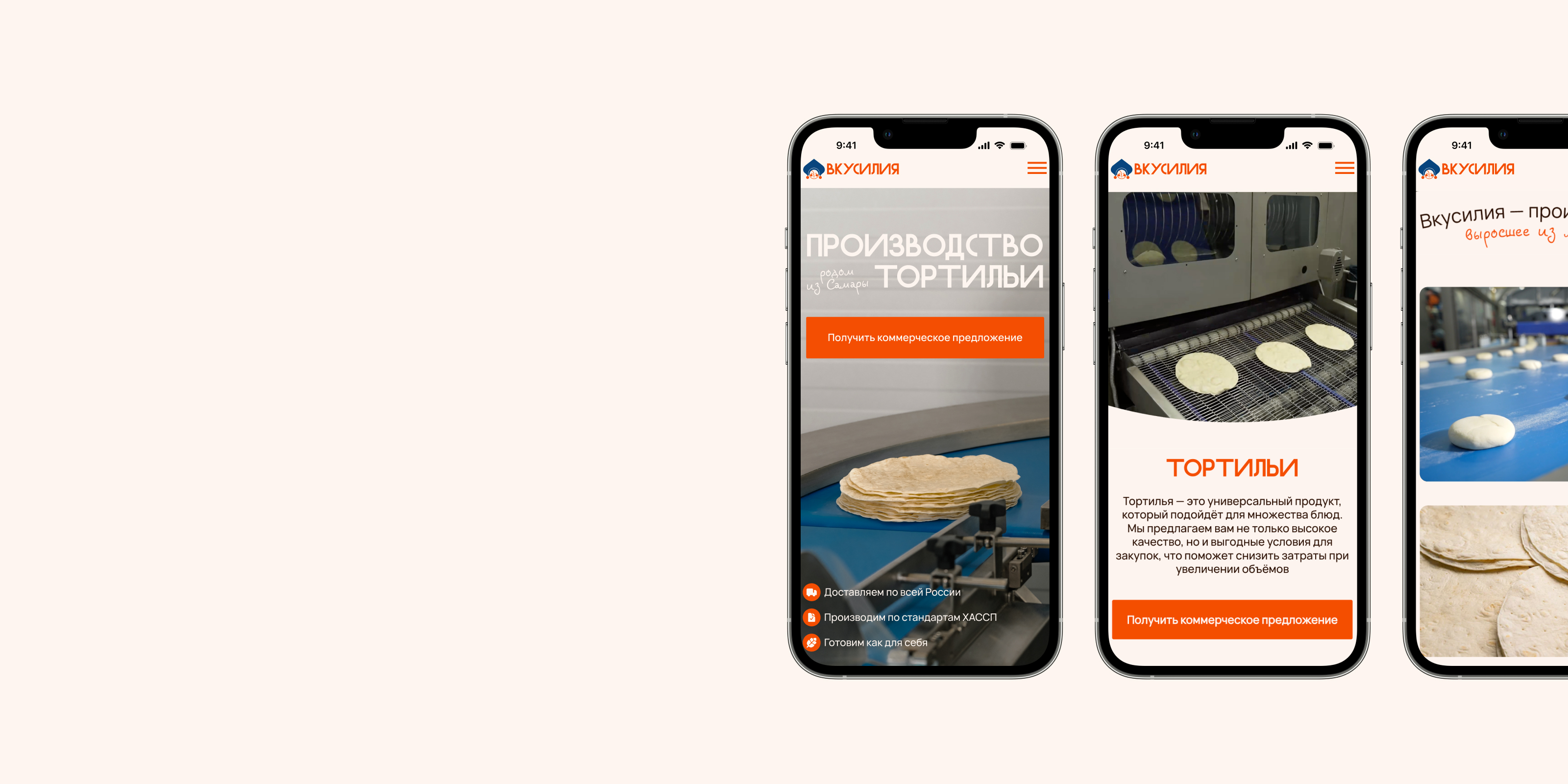 Сайт для производства тортилий — Изображение №2 — Интерфейсы на Dprofile