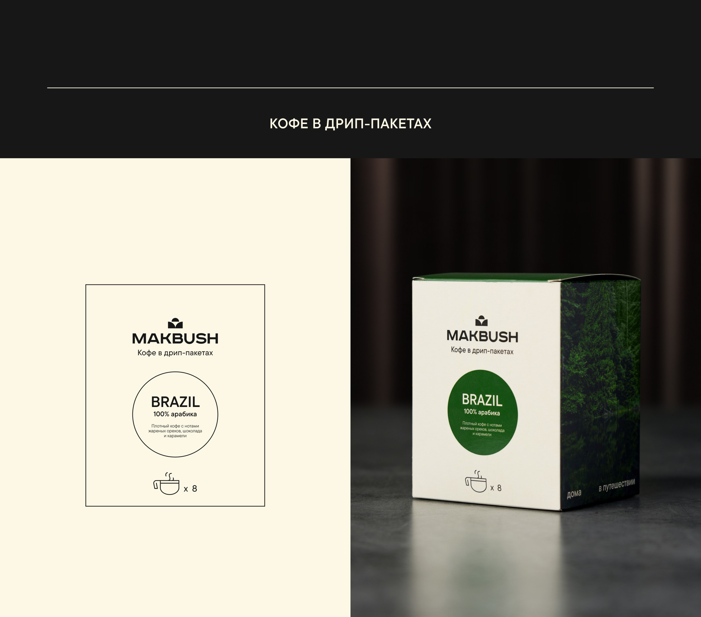 MAKBUSH | Упаковка для кофе в дрипах и капсулах — Изображение №9 — Брендинг, Графика на Dprofile