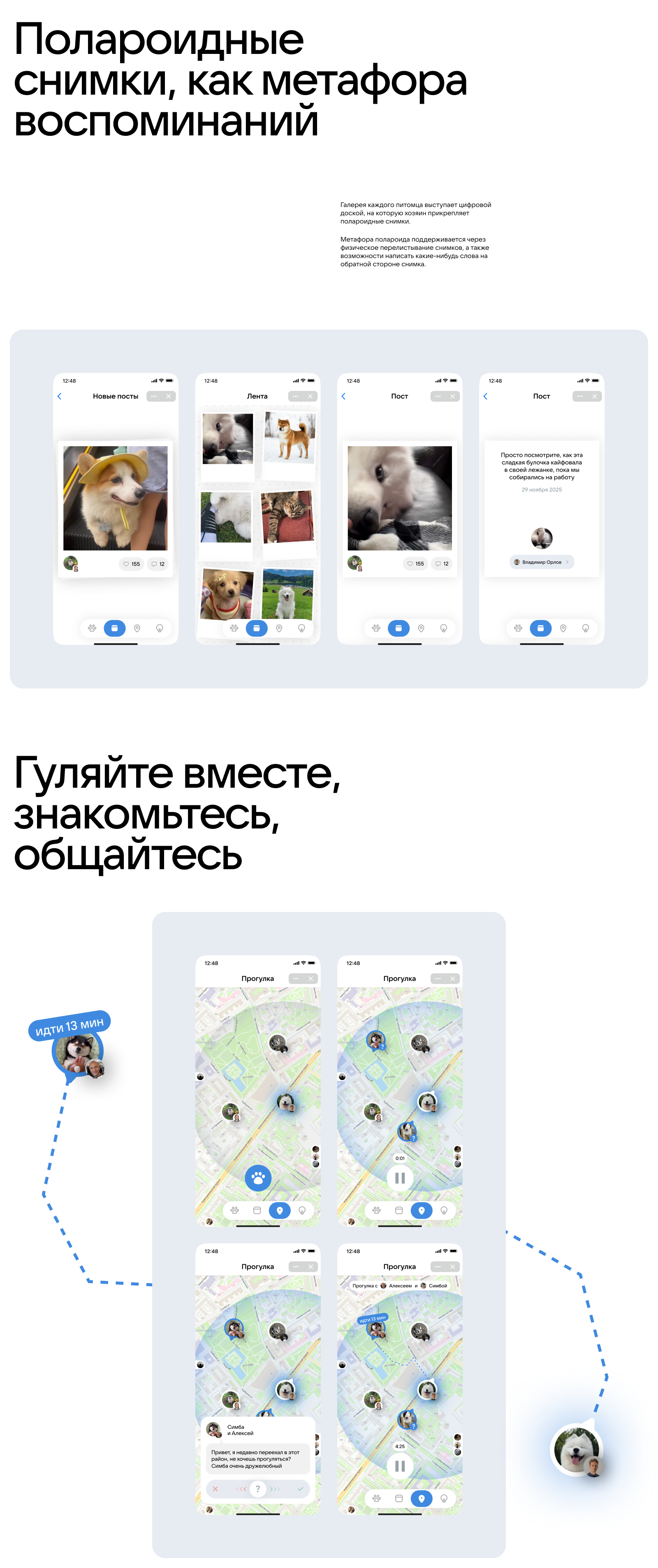 Мои питомцы | концепция мини-приложения ВК — Изображение №3 — Интерфейсы на Dprofile