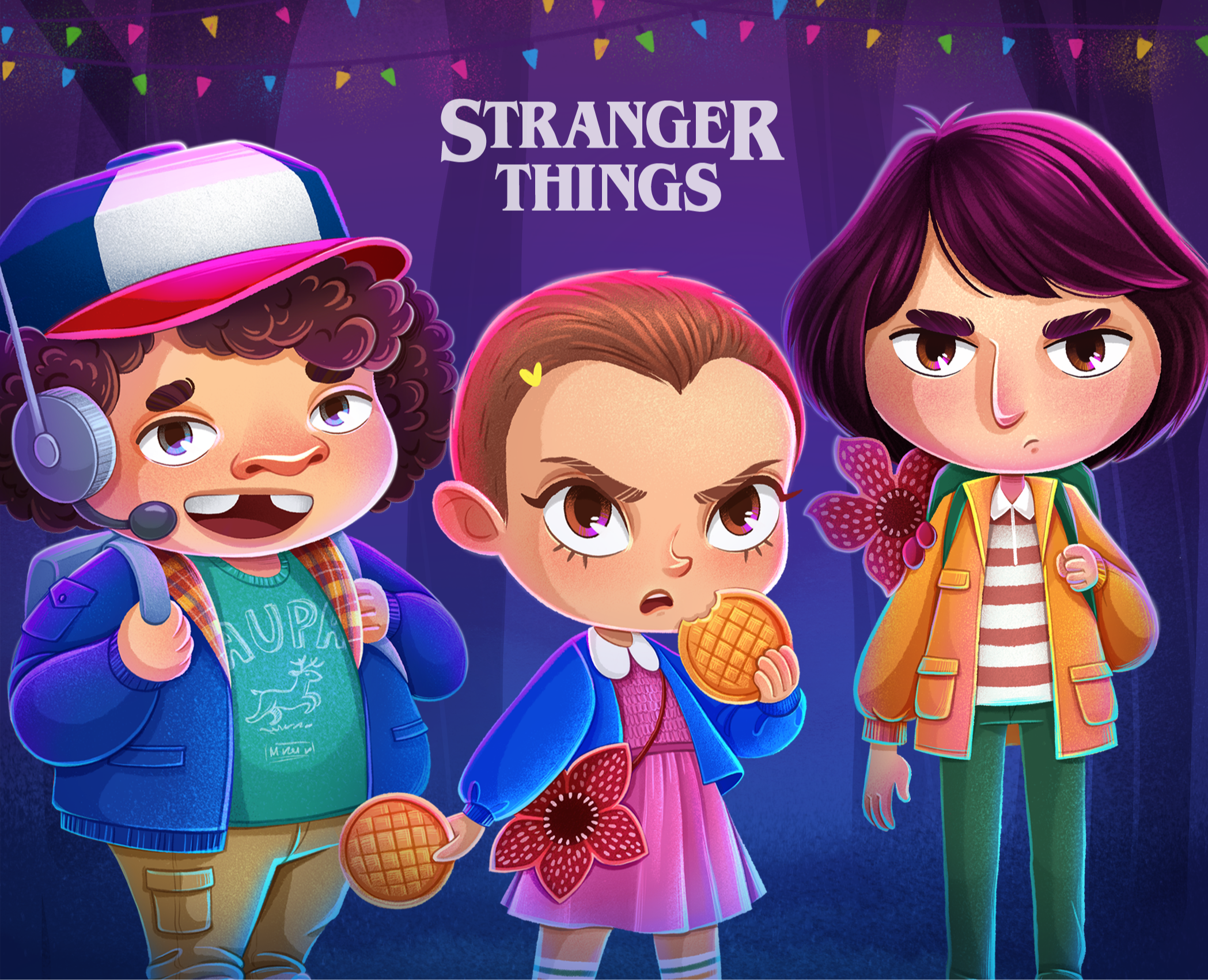 Фан арт по сериалу "Очень странные дела" на Dprofile