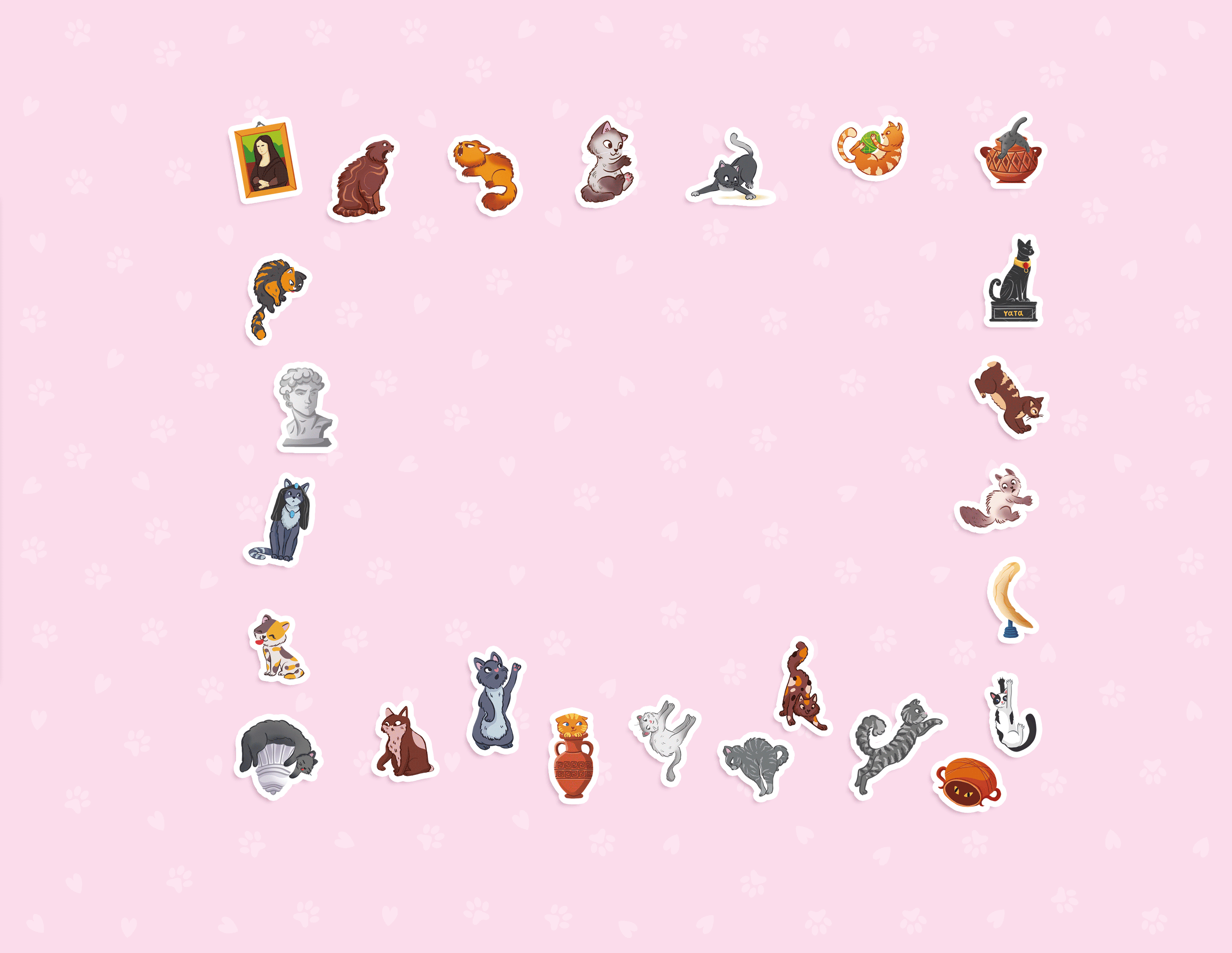 Стикербук "Мир кошек" — Изображение №3 — Иллюстрация на Dprofile