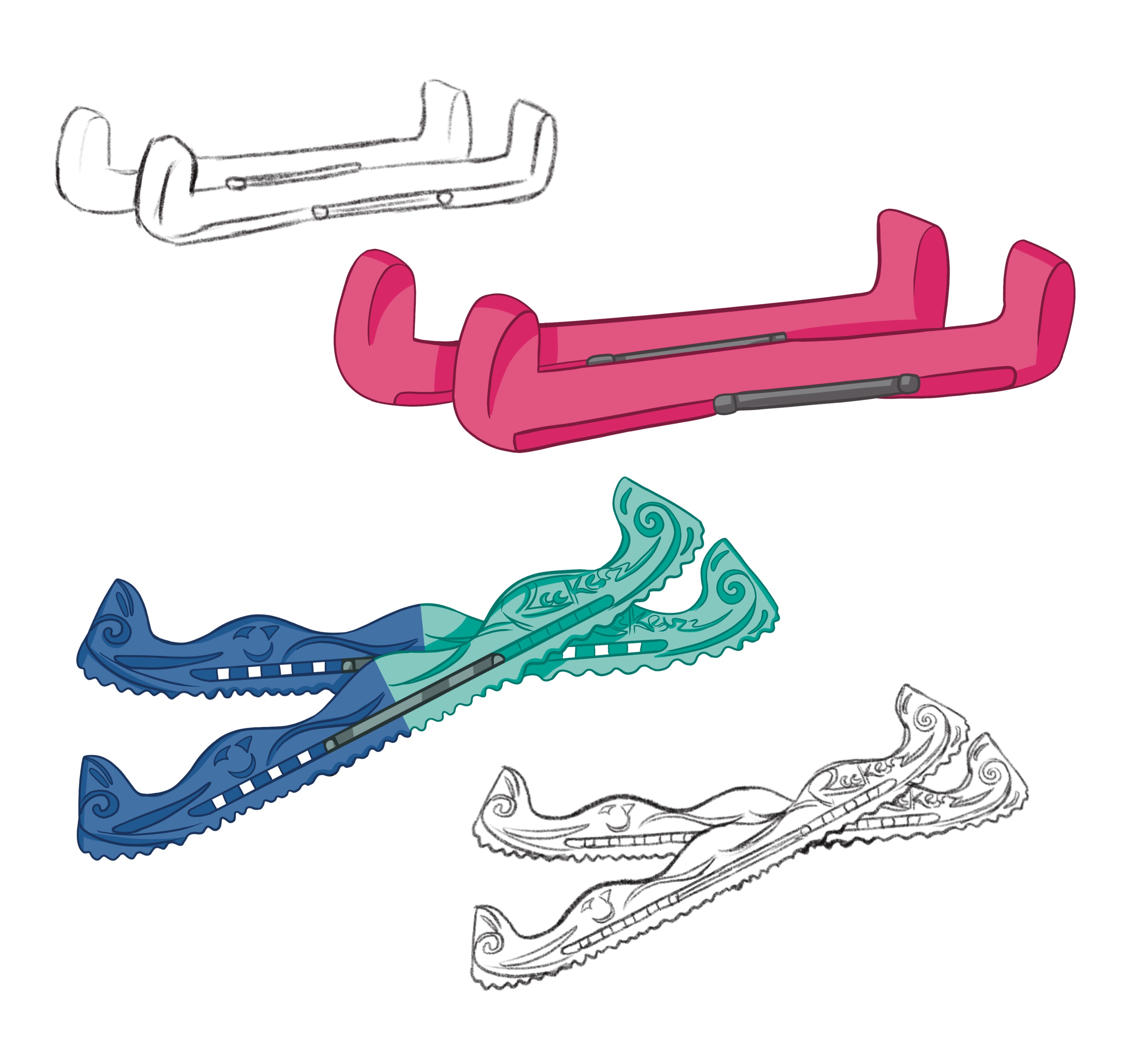 Стикерпак для школы фигурного катания — Изображение №31 — Брендинг, Иллюстрация на Dprofile