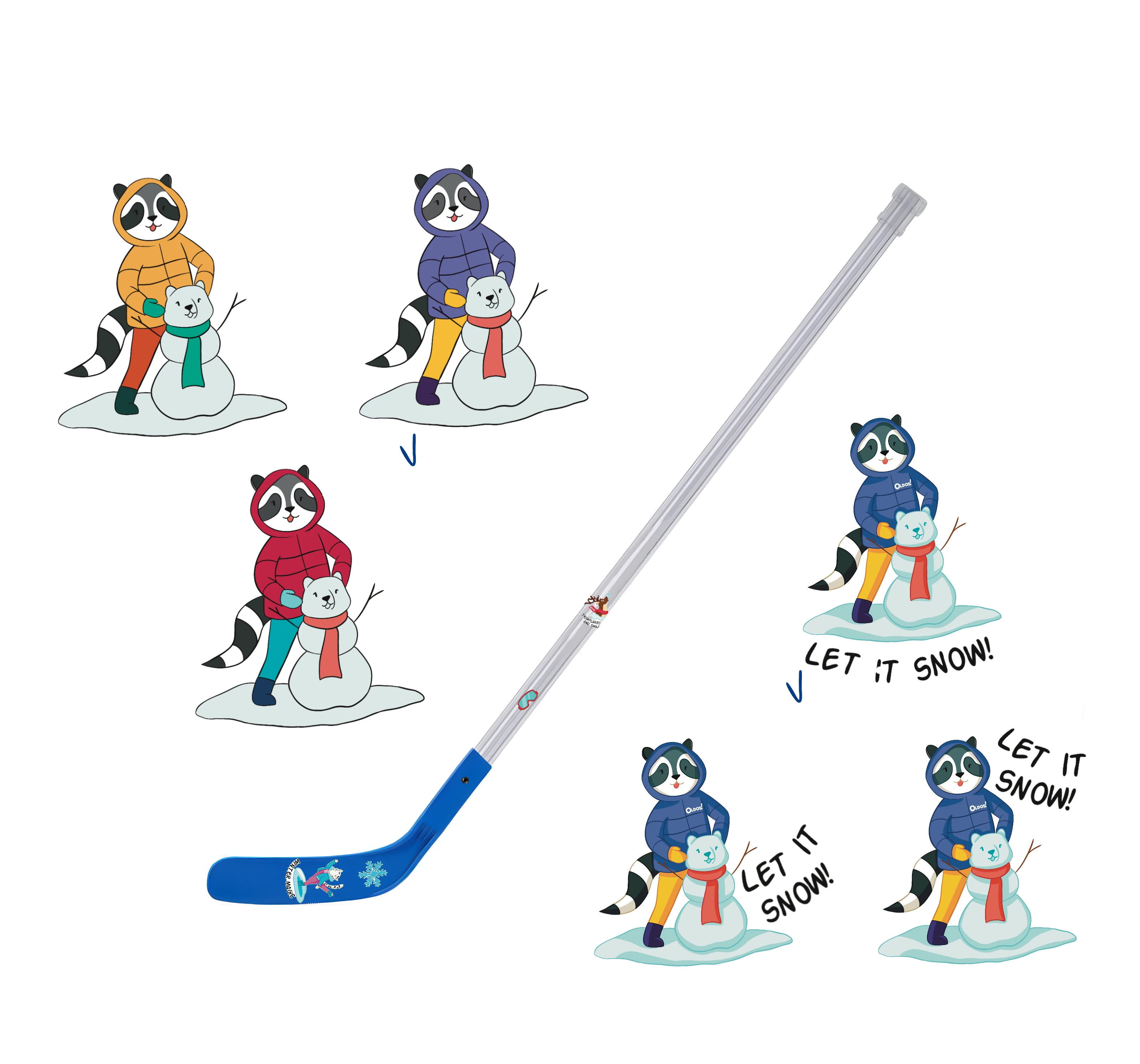 Зимний стикерпак для бренда детской одежды — Изображение №27 — Брендинг, Иллюстрация на Dprofile