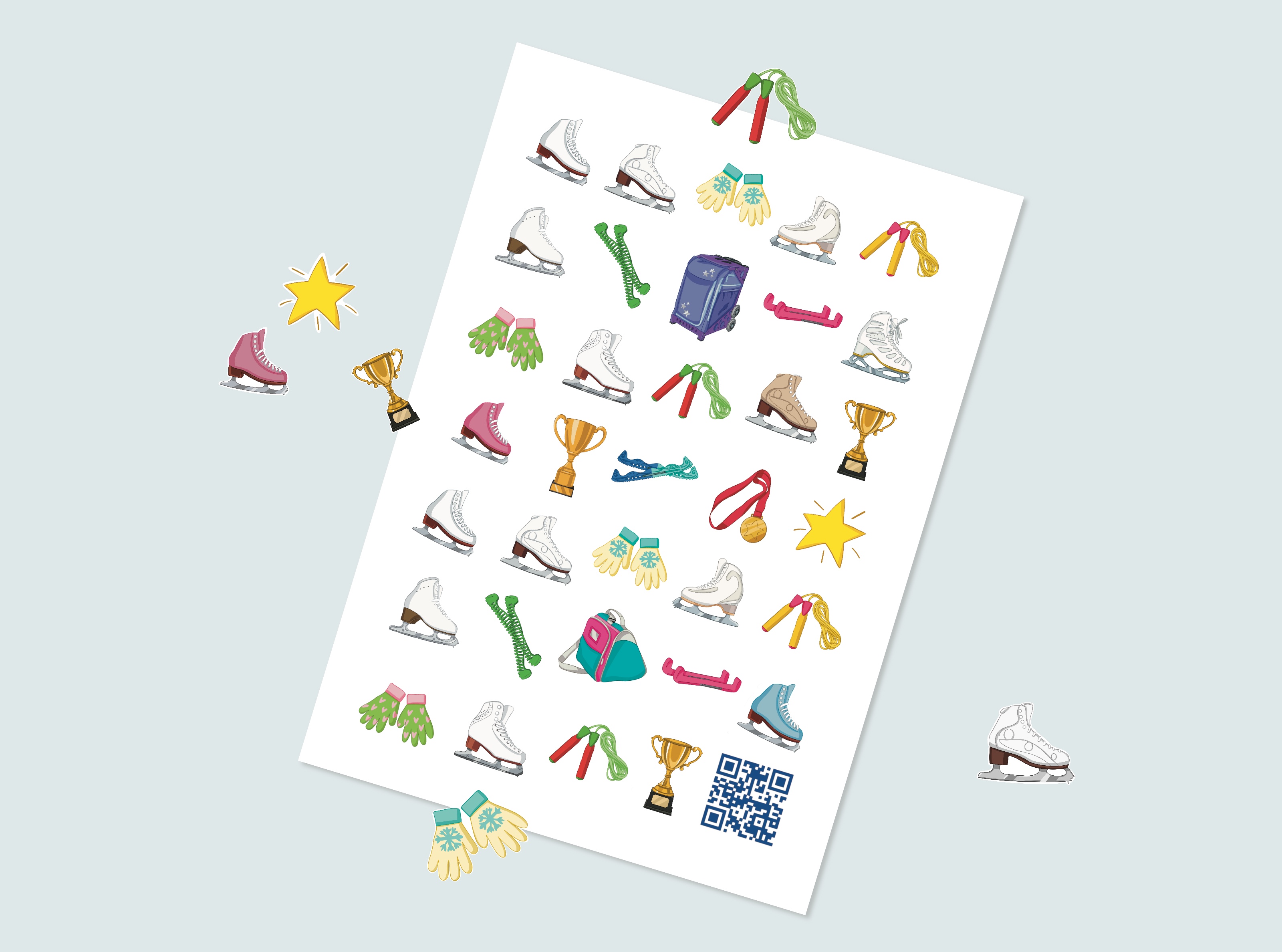 Стикерпак для школы фигурного катания — Изображение №40 — Брендинг, Иллюстрация на Dprofile