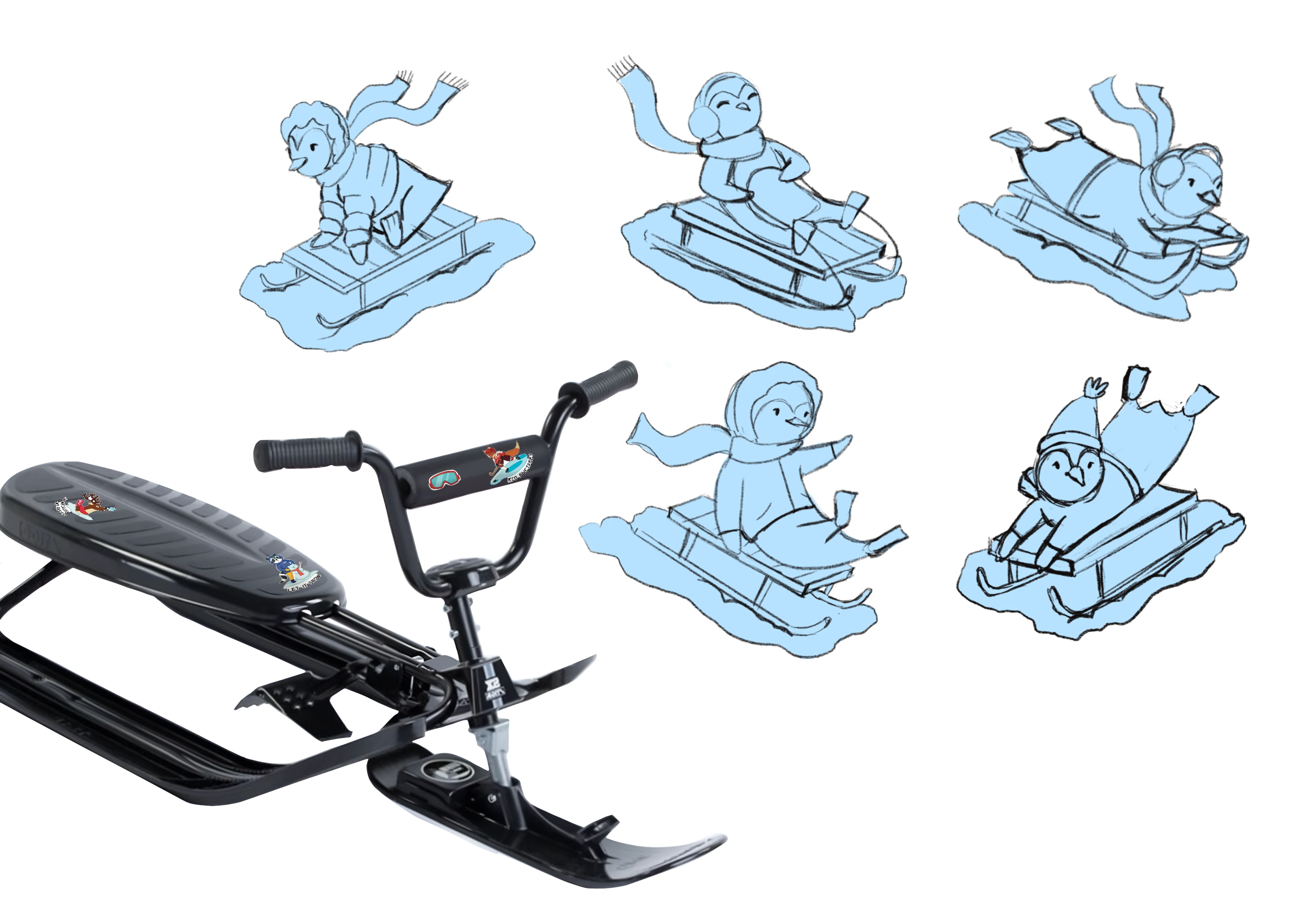 Зимний стикерпак для бренда детской одежды — Изображение №23 — Брендинг, Иллюстрация на Dprofile