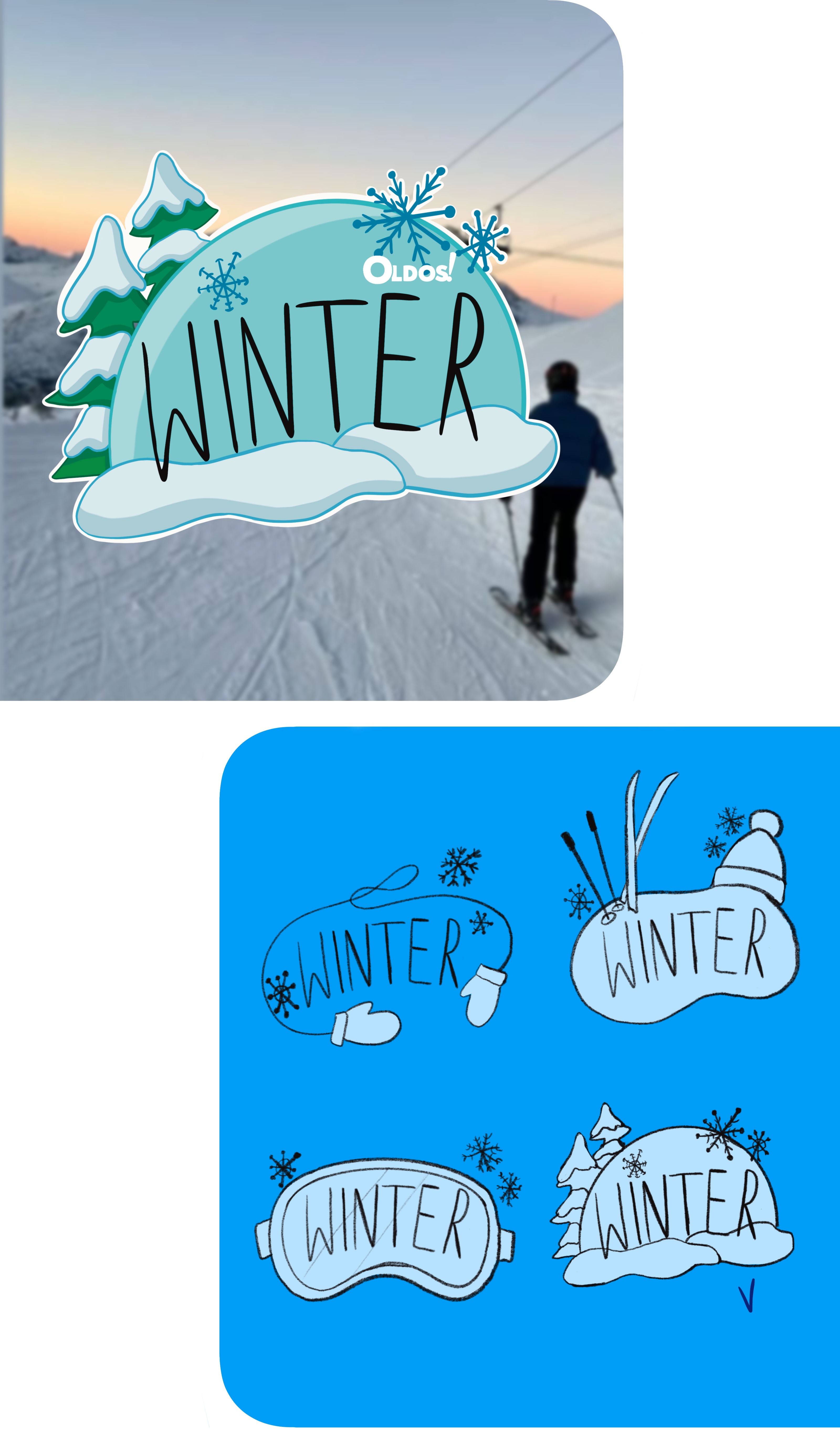 Зимний стикерпак для бренда детской одежды — Изображение №36 — Брендинг, Иллюстрация на Dprofile