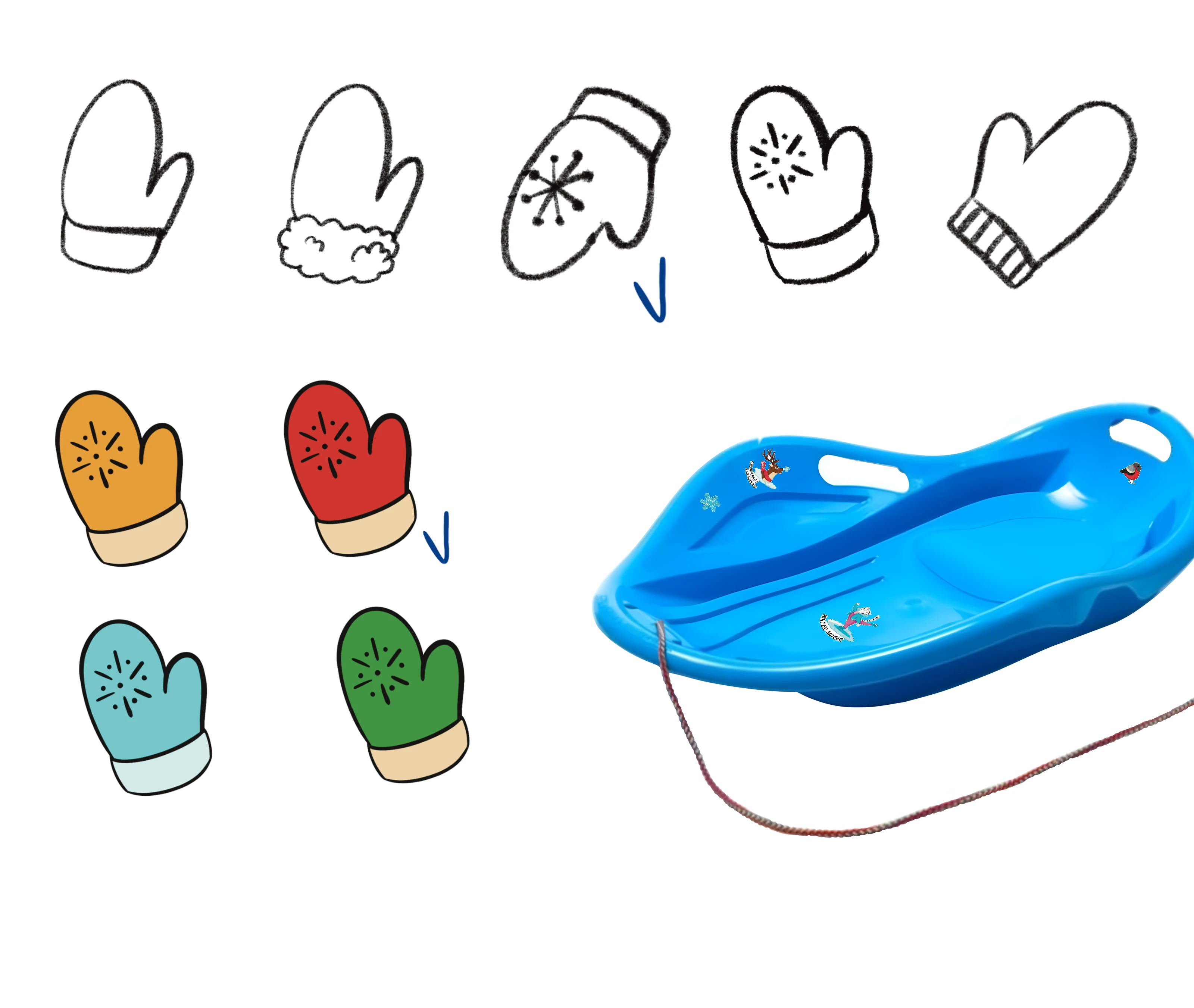 Зимний стикерпак для бренда детской одежды — Изображение №25 — Брендинг, Иллюстрация на Dprofile