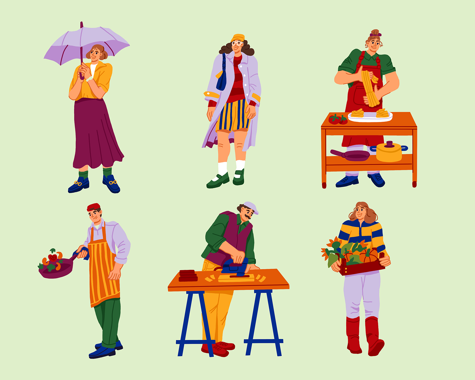 Bright Characters for Editorial — Изображение №7 — Иллюстрация на Dprofile