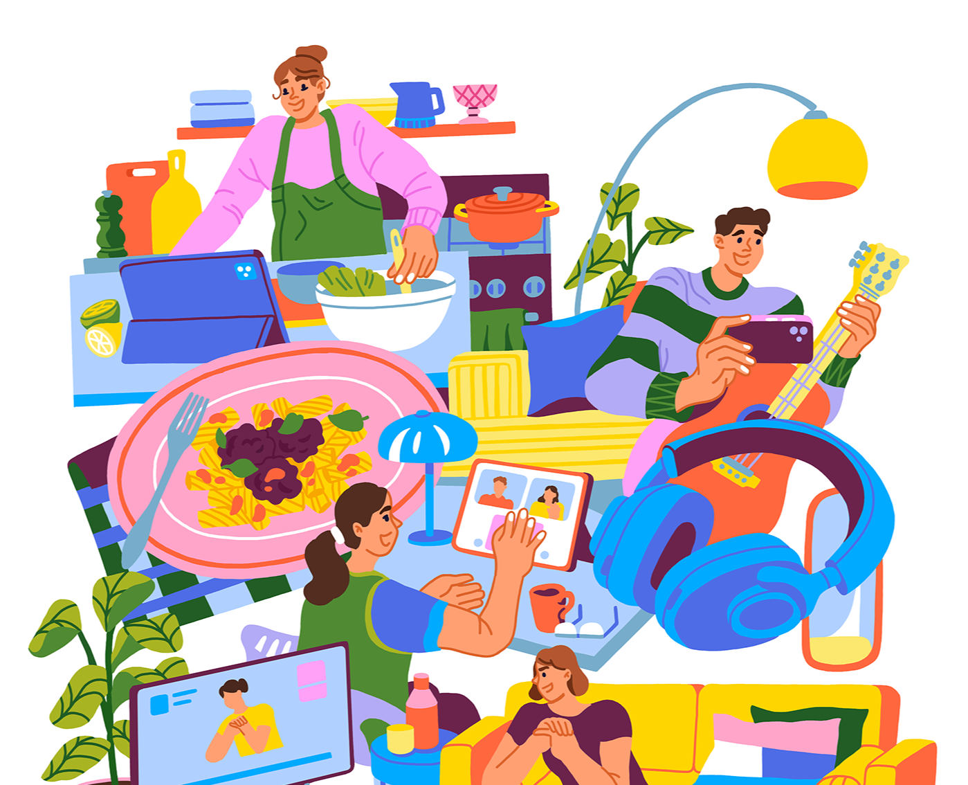 Collection of editorial Illustrations на Dprofile