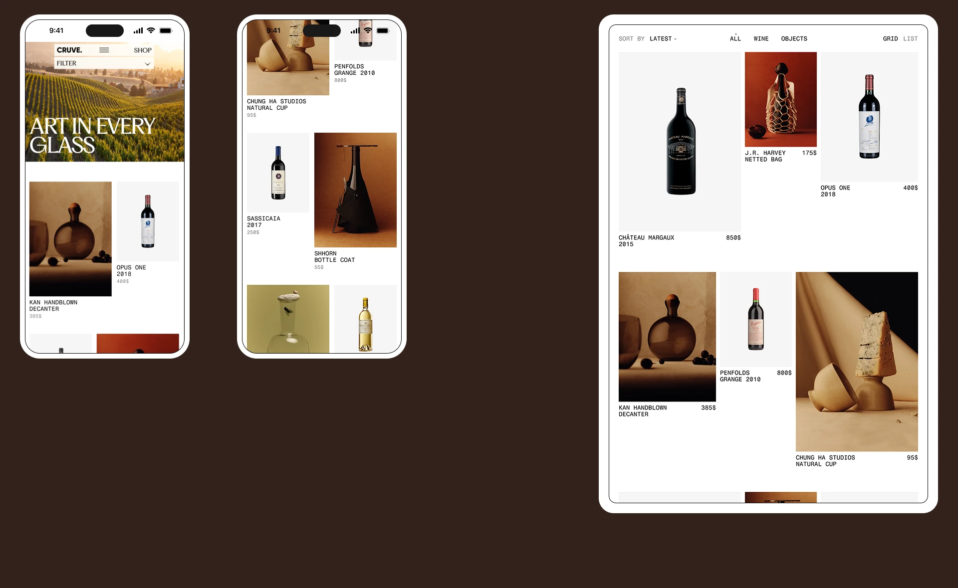 CRUVE. Winery — Изображение №12 — Интерфейсы на Dprofile