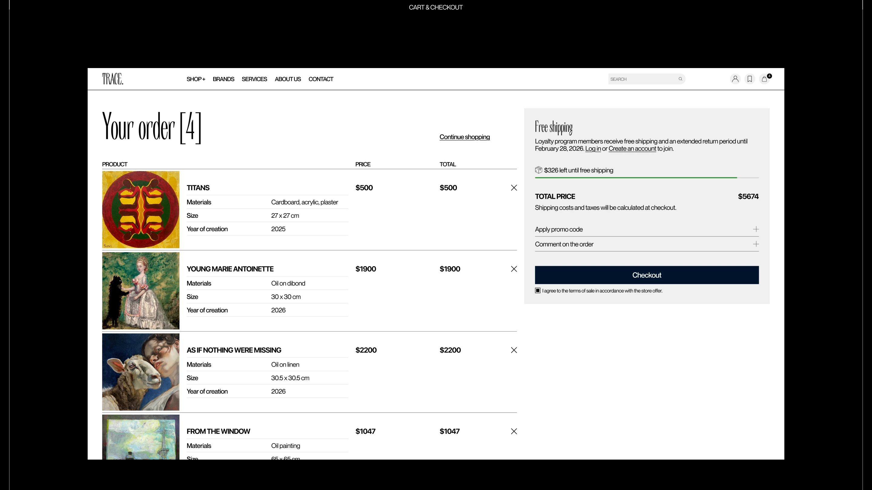 TRACE. Art Gallery | UX/UI Design — Изображение №11 — Интерфейсы на Dprofile