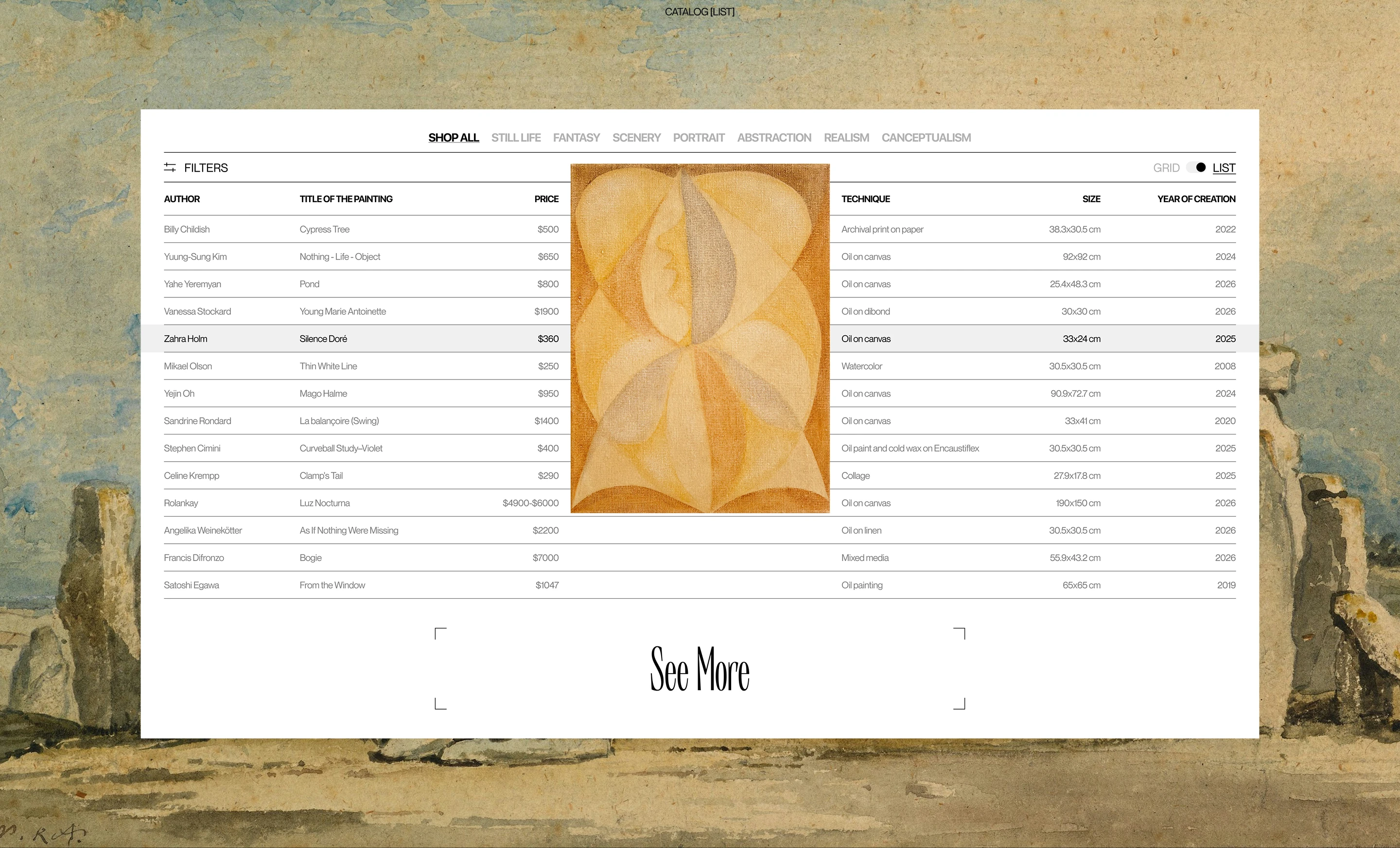 TRACE. Art Gallery | UX/UI Design — Изображение №5 — Интерфейсы на Dprofile
