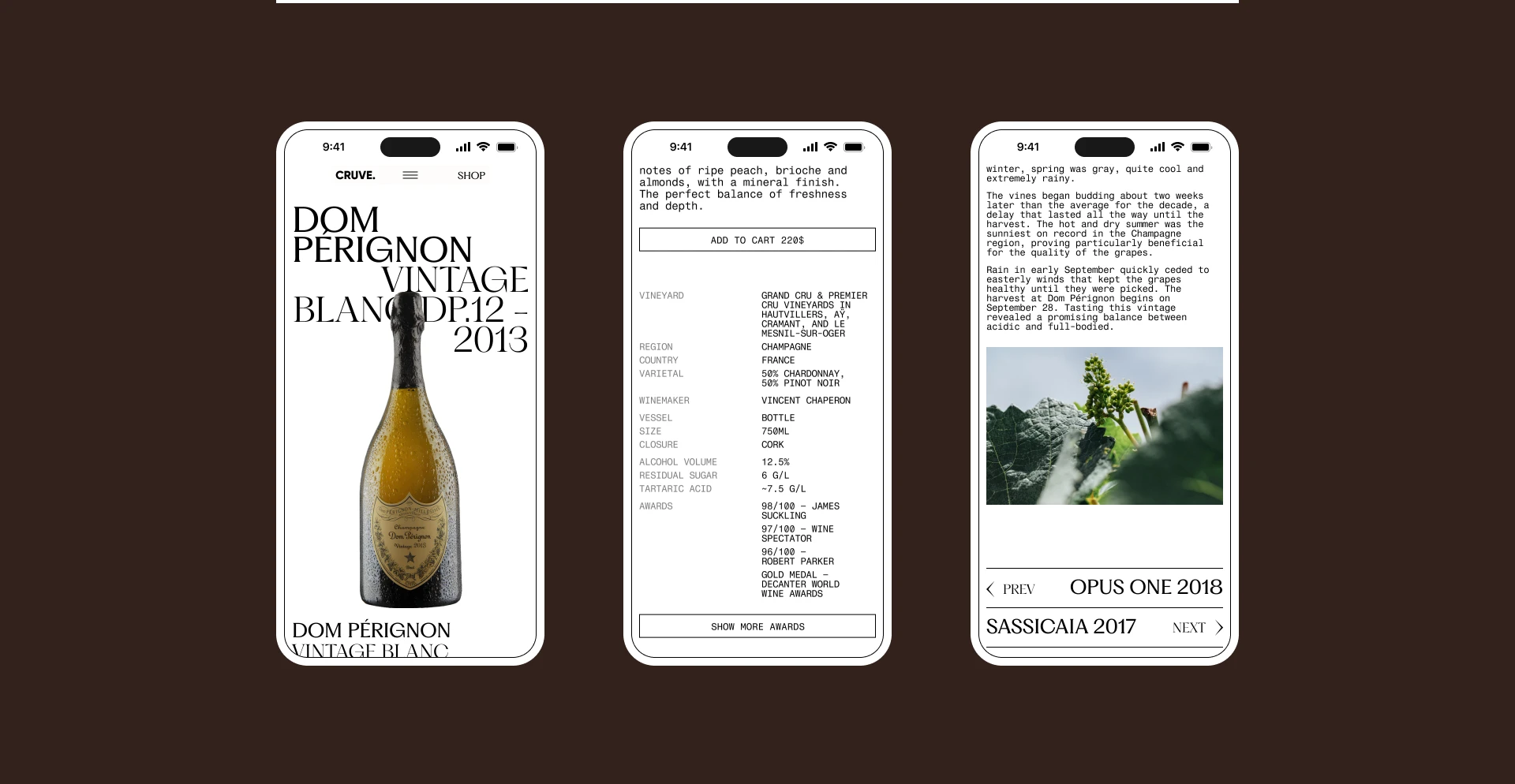 CRUVE. Winery — Изображение №16 — Интерфейсы на Dprofile