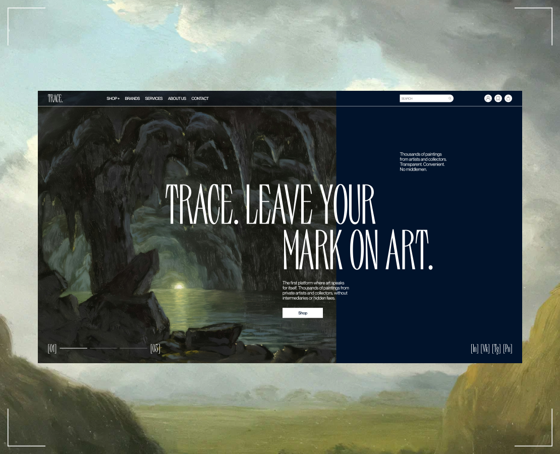 TRACE. Art Gallery | UX/UI Design — Интерфейсы на Dprofile