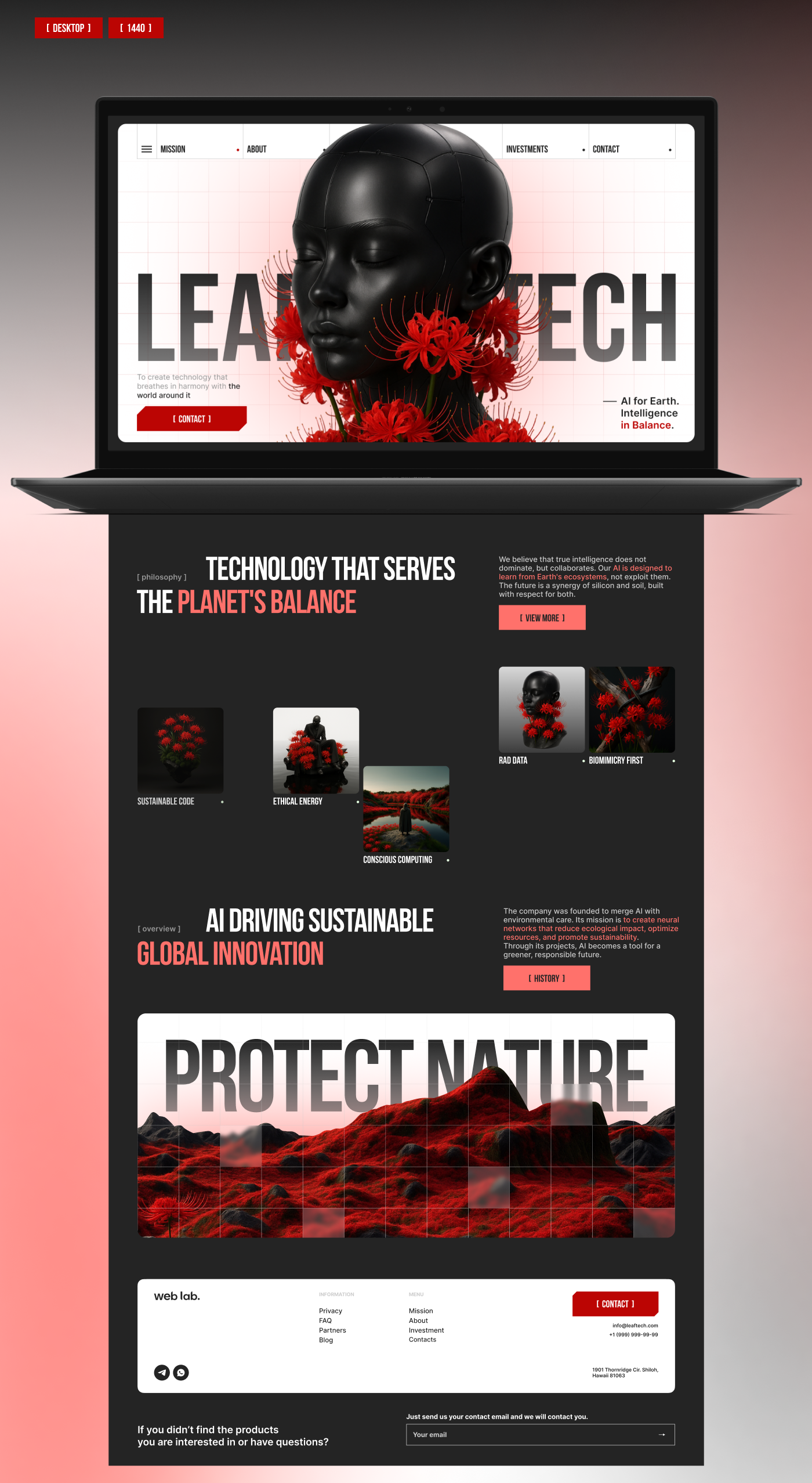 LEAFTECH | Website — Изображение №6 — Интерфейсы на Dprofile