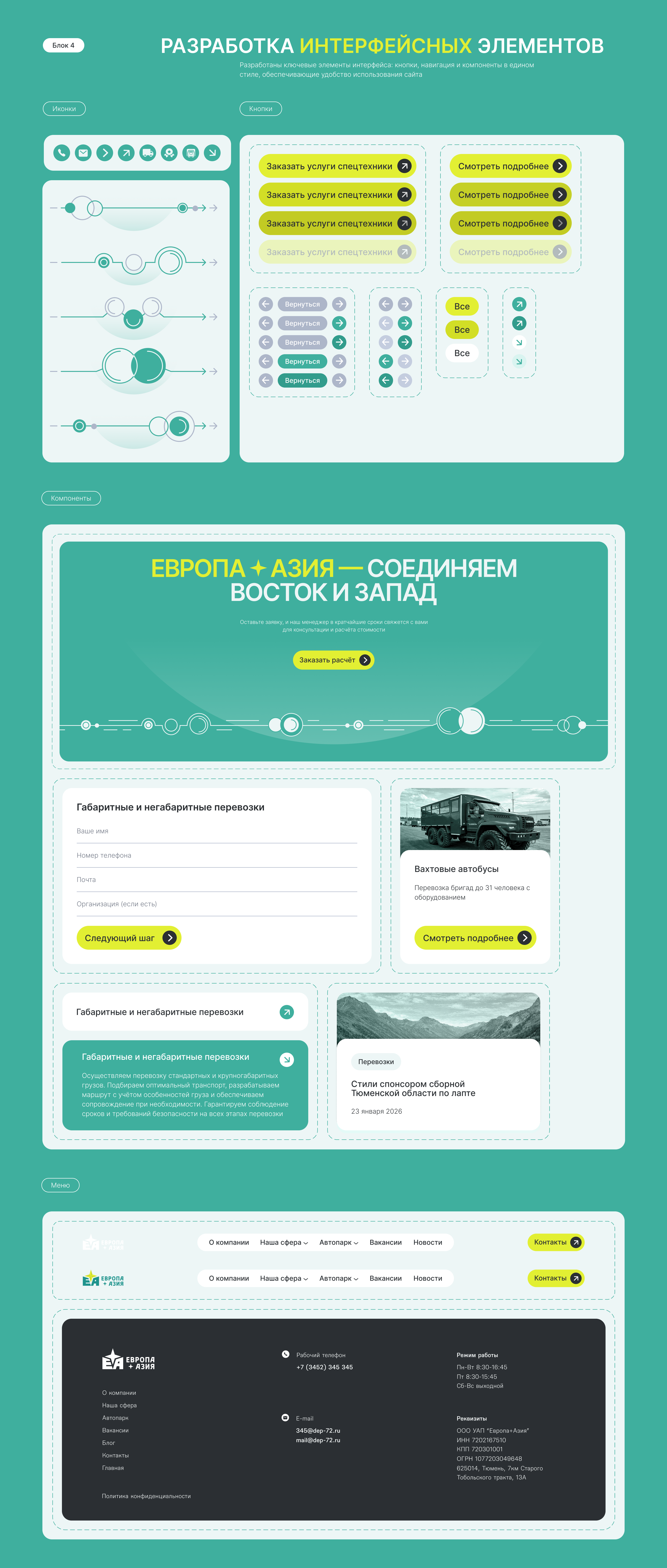 Разработка брендинга и сайта «Европа + Азия» — Изображение №8 — Интерфейсы, Брендинг на Dprofile