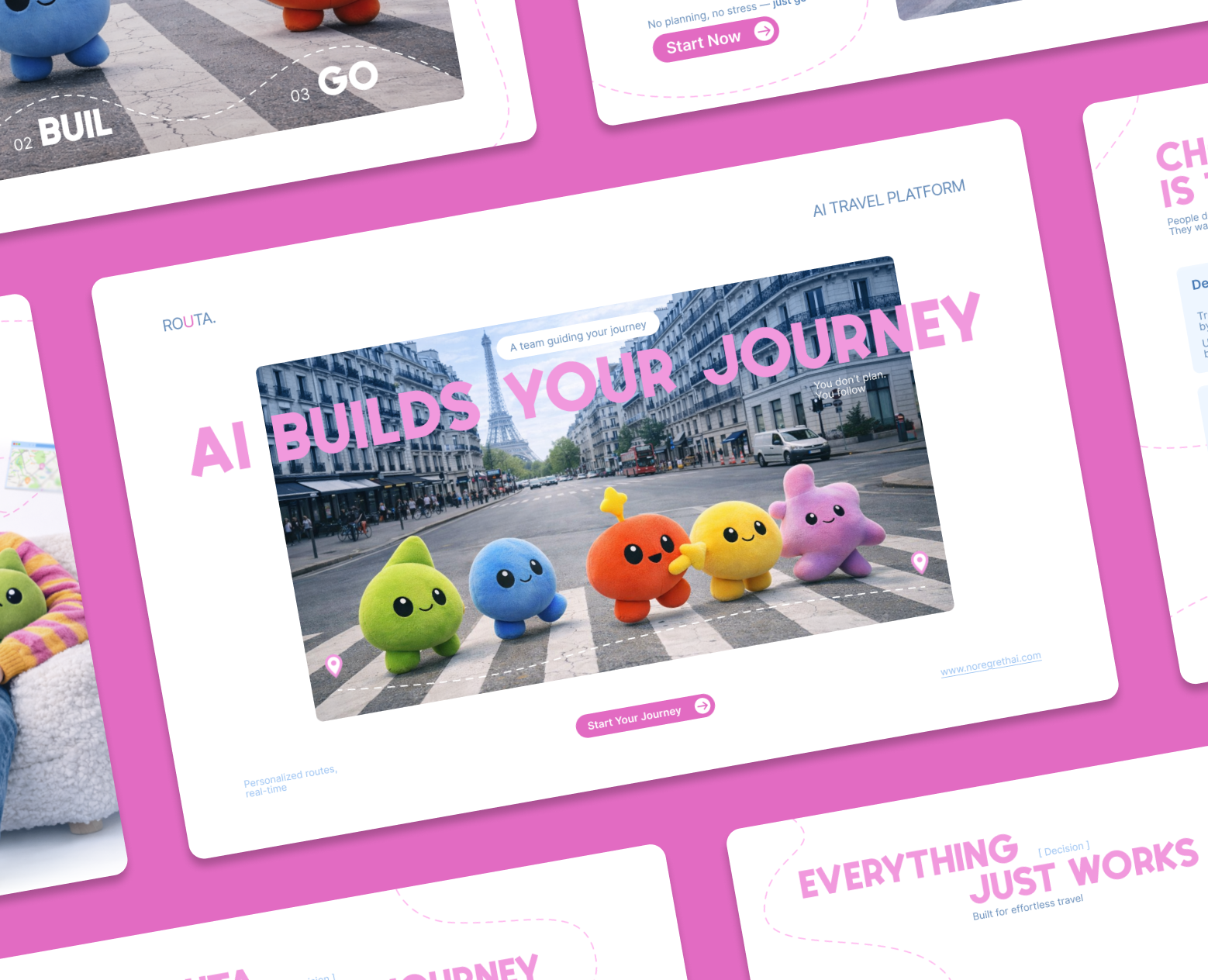 Product Presentation | AI Travel Planning — Интерфейсы, Брендинг на Dprofile