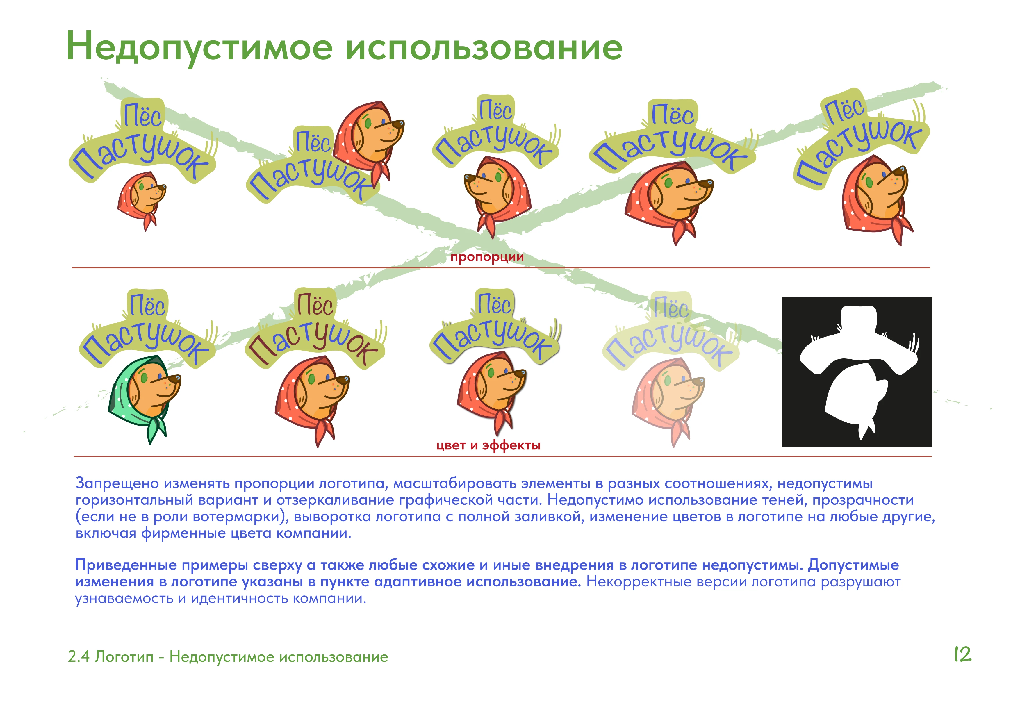Брендбук "Пес Пастушок" — Изображение №11 — Брендинг на Dprofile