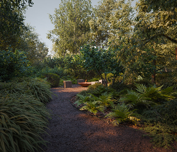 "SNEGIRI HOUSE" cottage landscape visualization — Изображение №16 — 3D, Архитектура на Dprofile