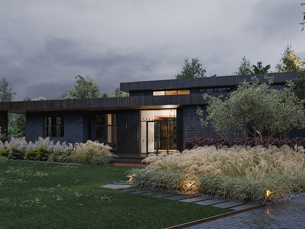 "SNEGIRI HOUSE" cottage landscape visualization — Изображение №7 — 3D, Архитектура на Dprofile