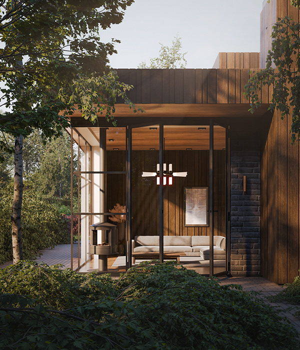 "SNEGIRI HOUSE" cottage landscape visualization — Изображение №19 — 3D, Архитектура на Dprofile