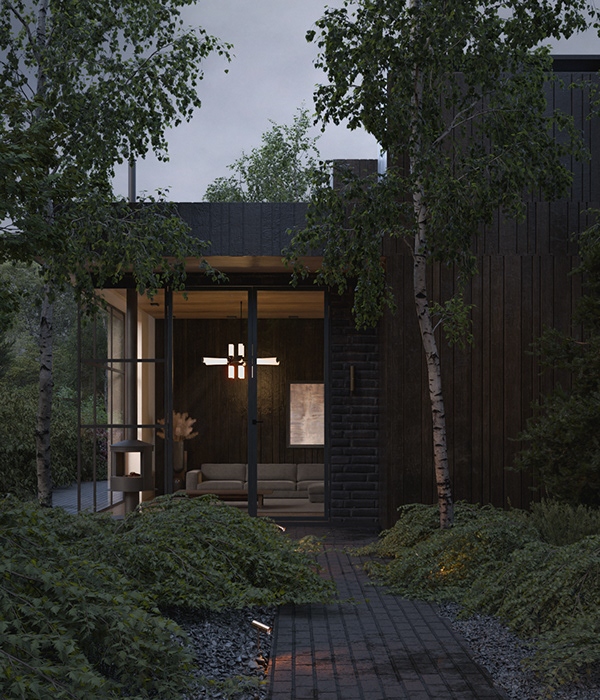 "SNEGIRI HOUSE" cottage landscape visualization — Изображение №18 — 3D, Архитектура на Dprofile