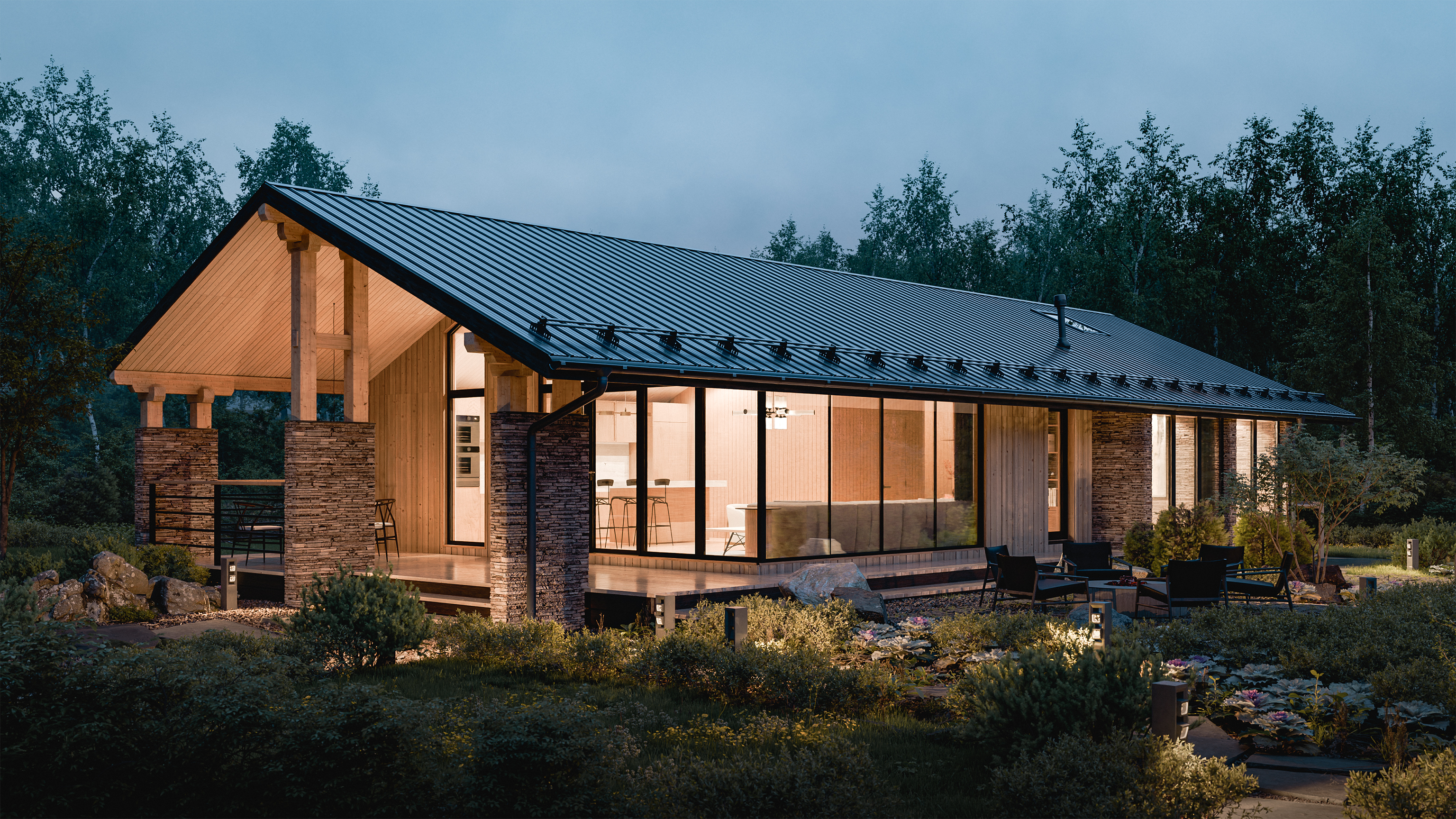Birchwood Barnhouse. Архитектурная визуализация — Изображение №8 — 3D, Архитектура на Dprofile