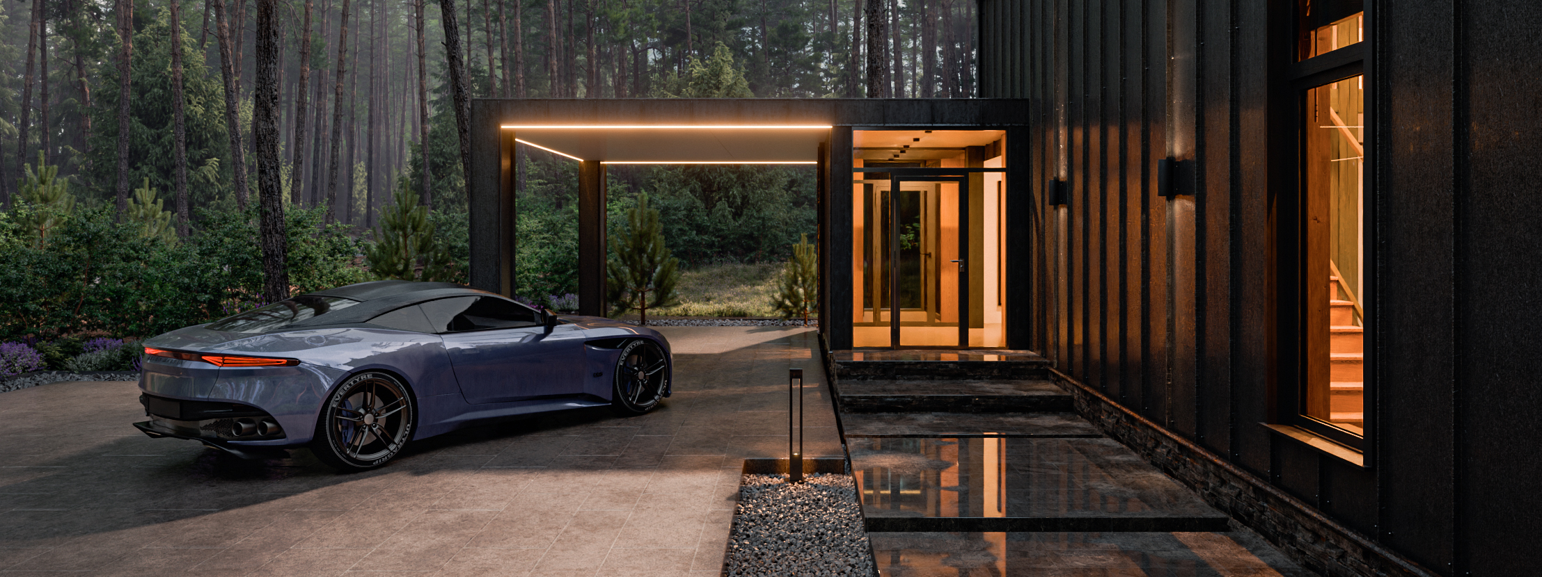 Barn House in the Pine Forest — Изображение №8 — 3D, Архитектура на Dprofile