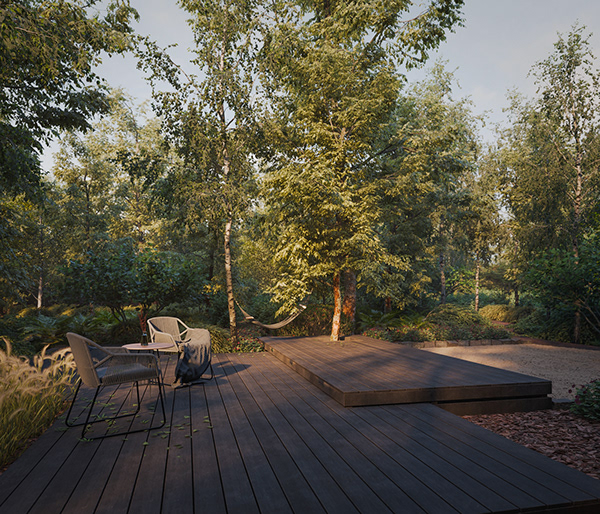 "SNEGIRI HOUSE" cottage landscape visualization — Изображение №15 — 3D, Архитектура на Dprofile