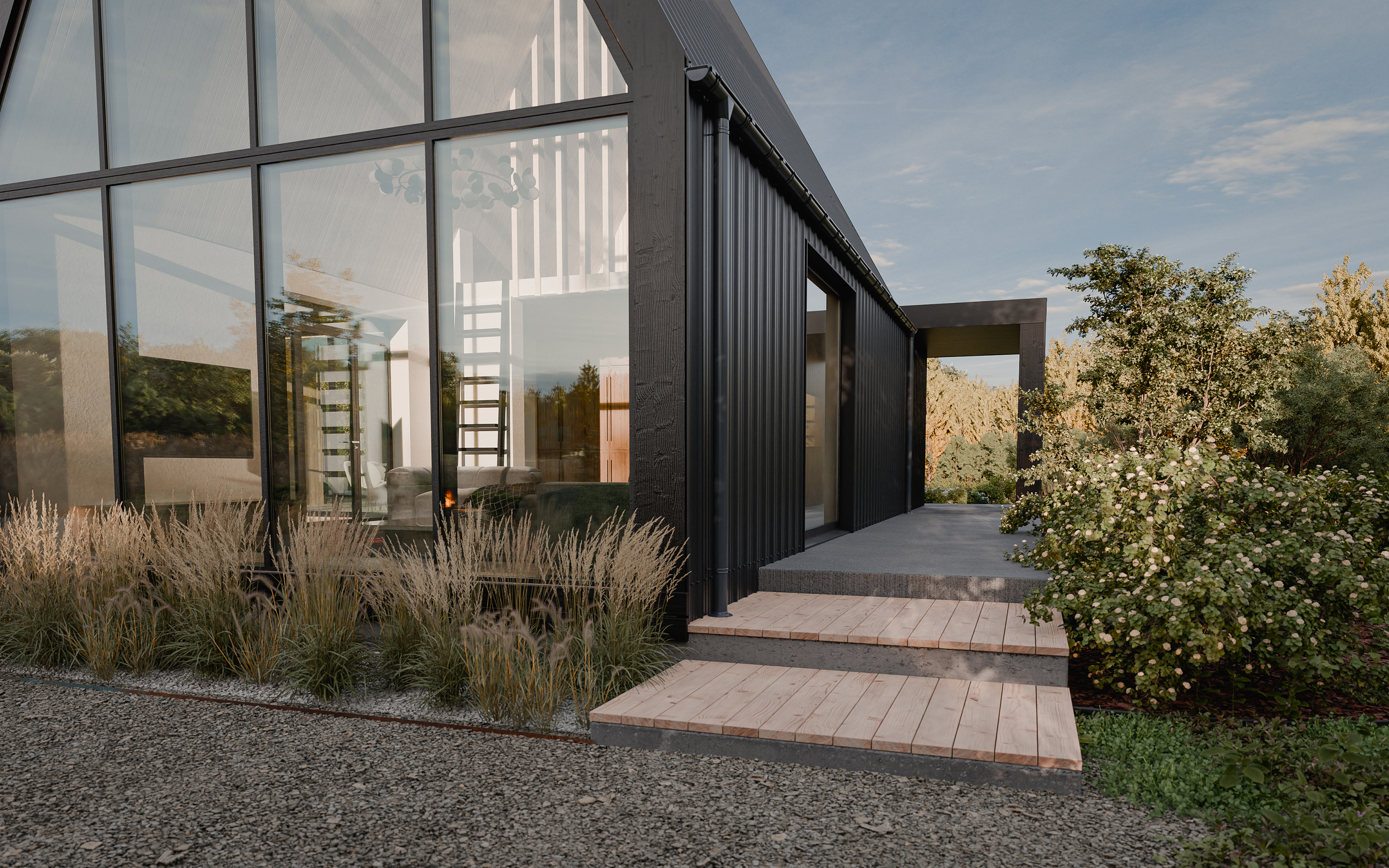 Double black barnhouse project — Изображение №3 — 3D, Архитектура на Dprofile