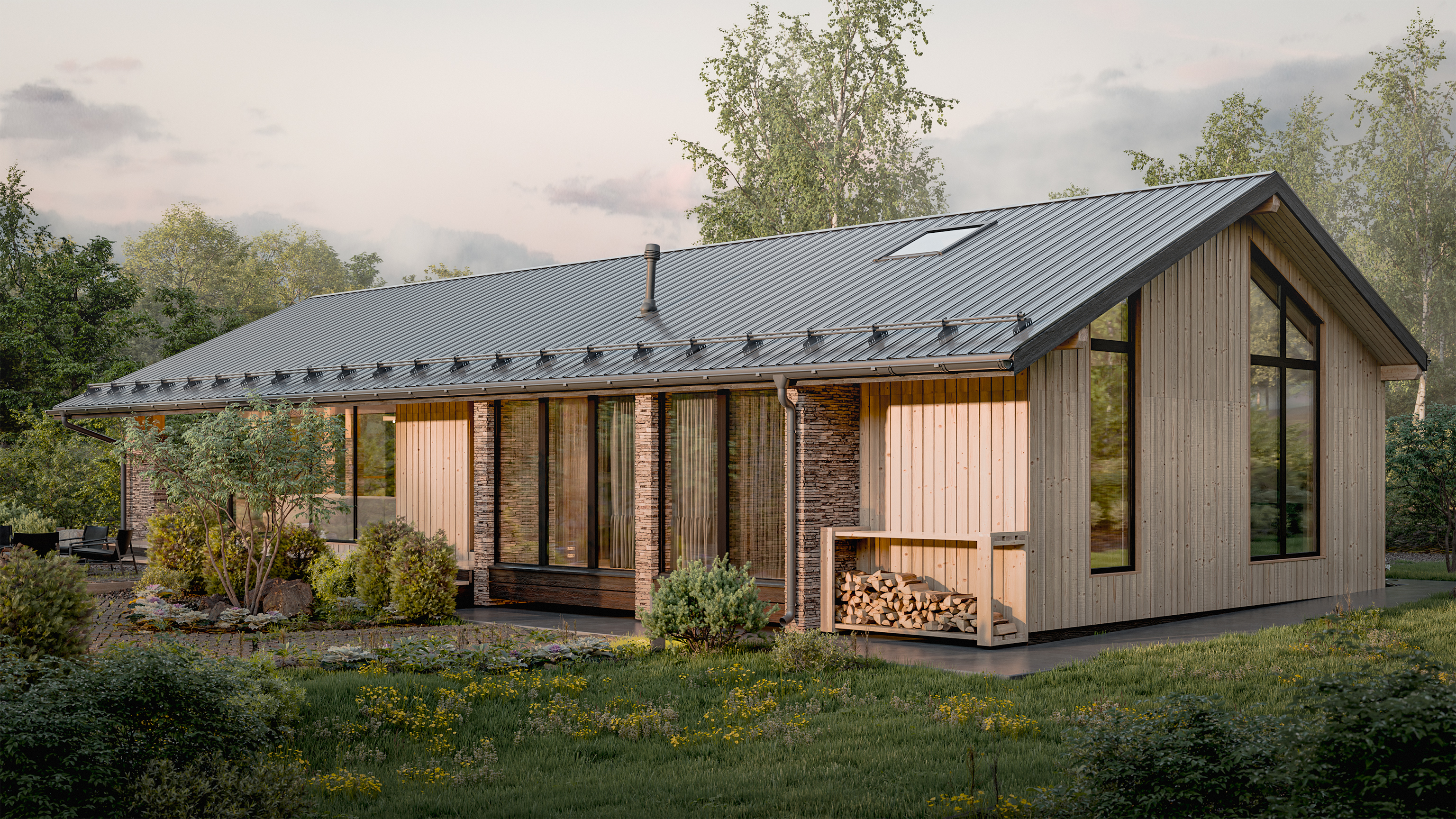 Birchwood Barnhouse. Архитектурная визуализация — Изображение №4 — 3D, Архитектура на Dprofile