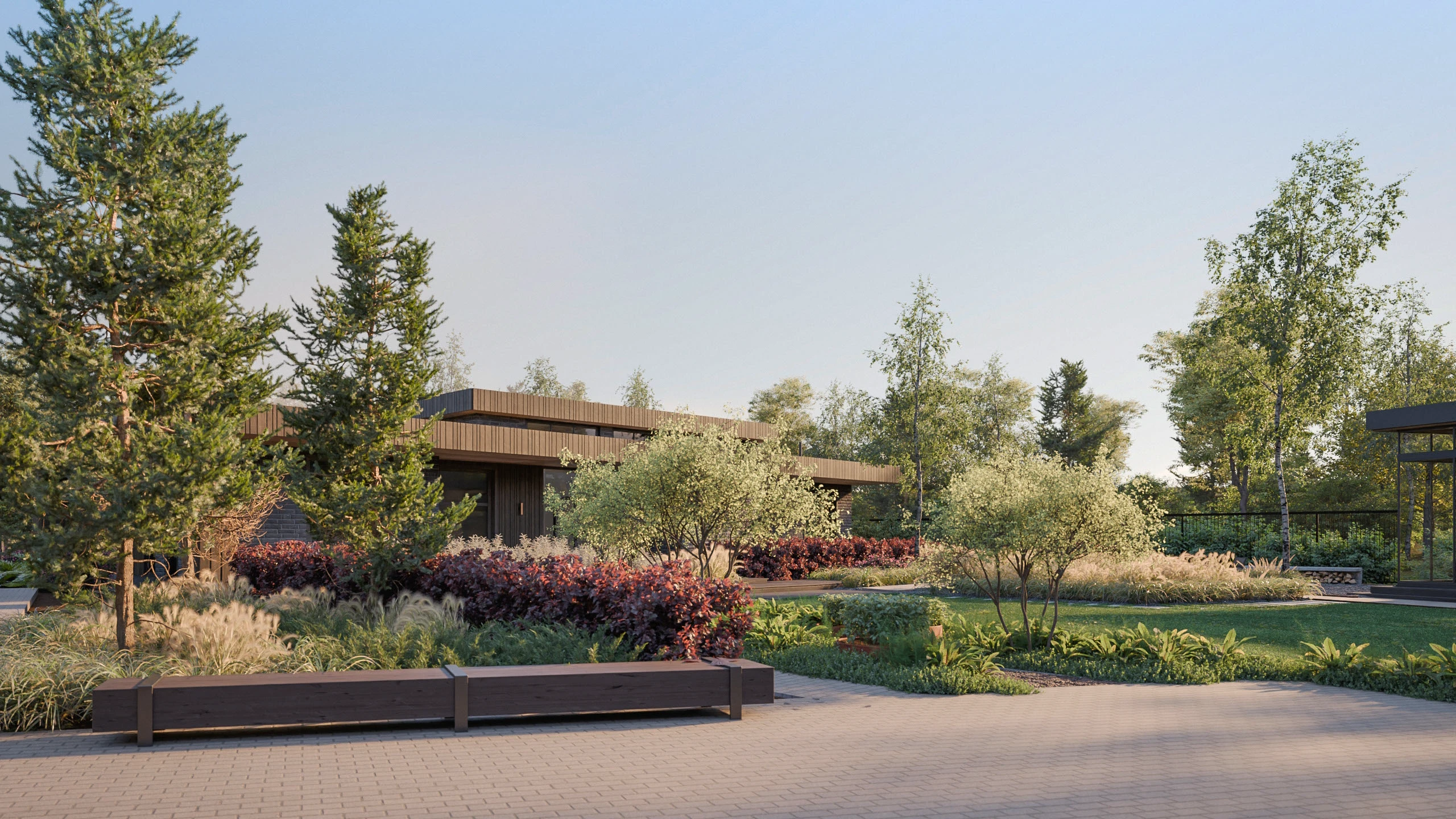 "SNEGIRI HOUSE" cottage landscape visualization — Изображение №2 — 3D, Архитектура на Dprofile