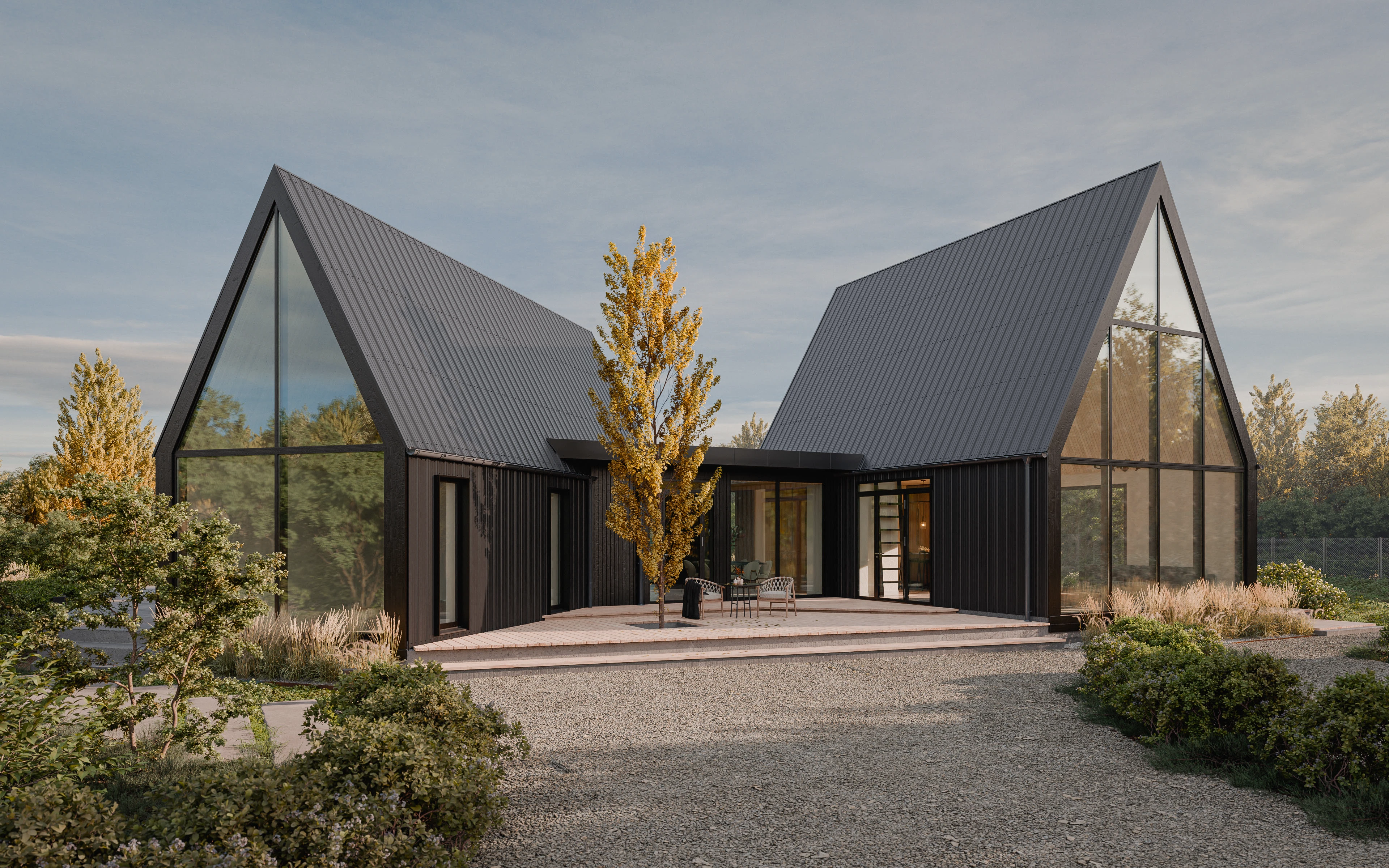 Double black barnhouse project — Изображение №2 — 3D, Архитектура на Dprofile