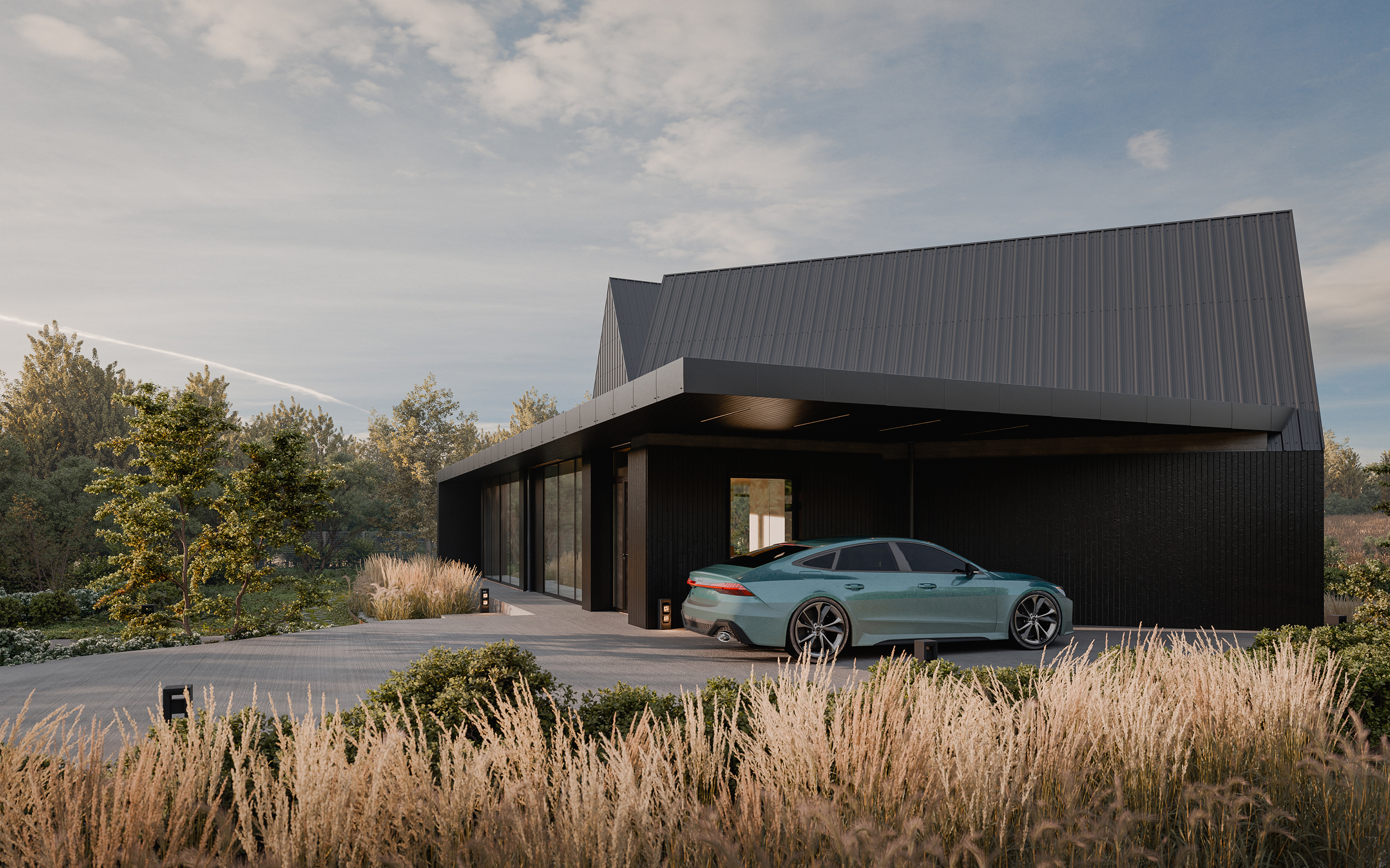 Double black barnhouse project — Изображение №8 — 3D, Архитектура на Dprofile