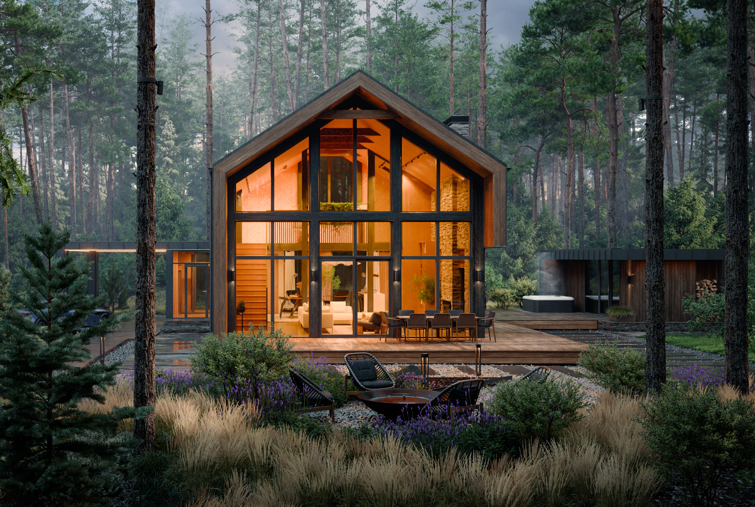 Barn House in the Pine Forest — Изображение №3 — 3D, Архитектура на Dprofile