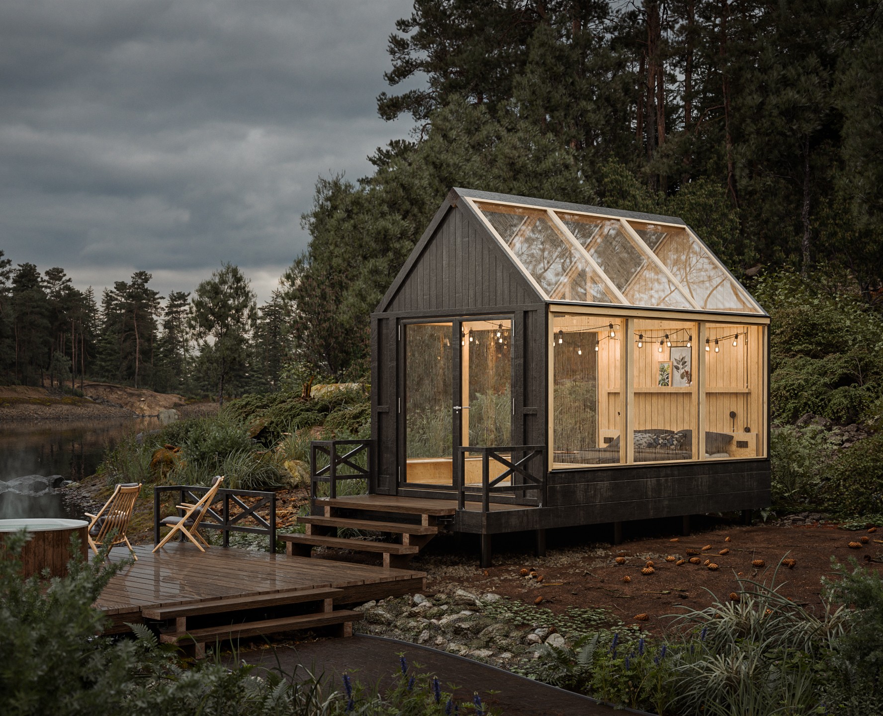 Attefallshus visualization remaster — 3D, Архитектура на Dprofile