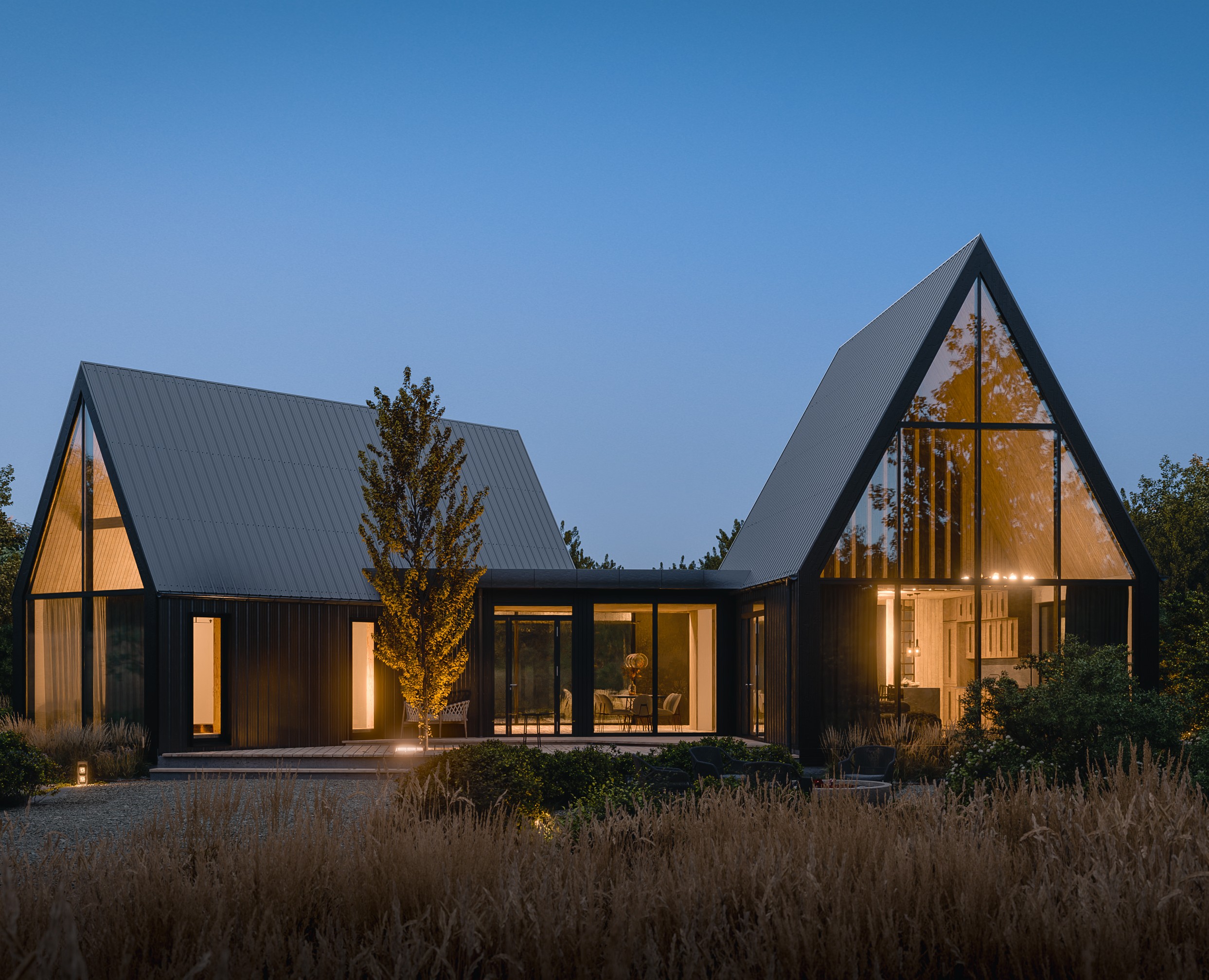 Double black barnhouse project — 3D, Архитектура на Dprofile