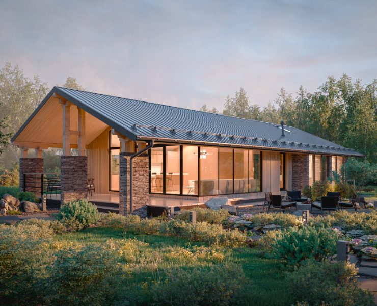 Birchwood Barnhouse. Архитектурная визуализация — Архитектура, 3D на Dprofile