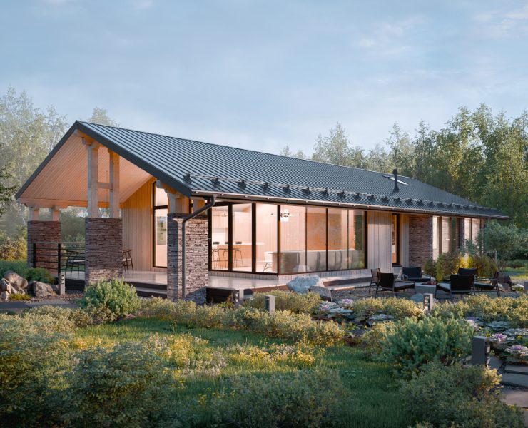 Birchwood Barnhouse. Архитектурная визуализация на Dprofile