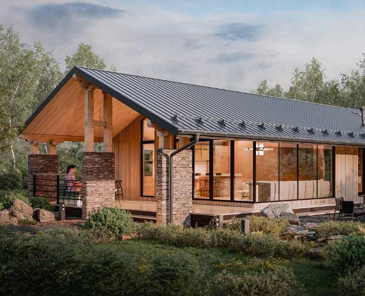 Birchwood Barnhouse. Архитектурная визуализация — 3D, Архитектура на Dprofile